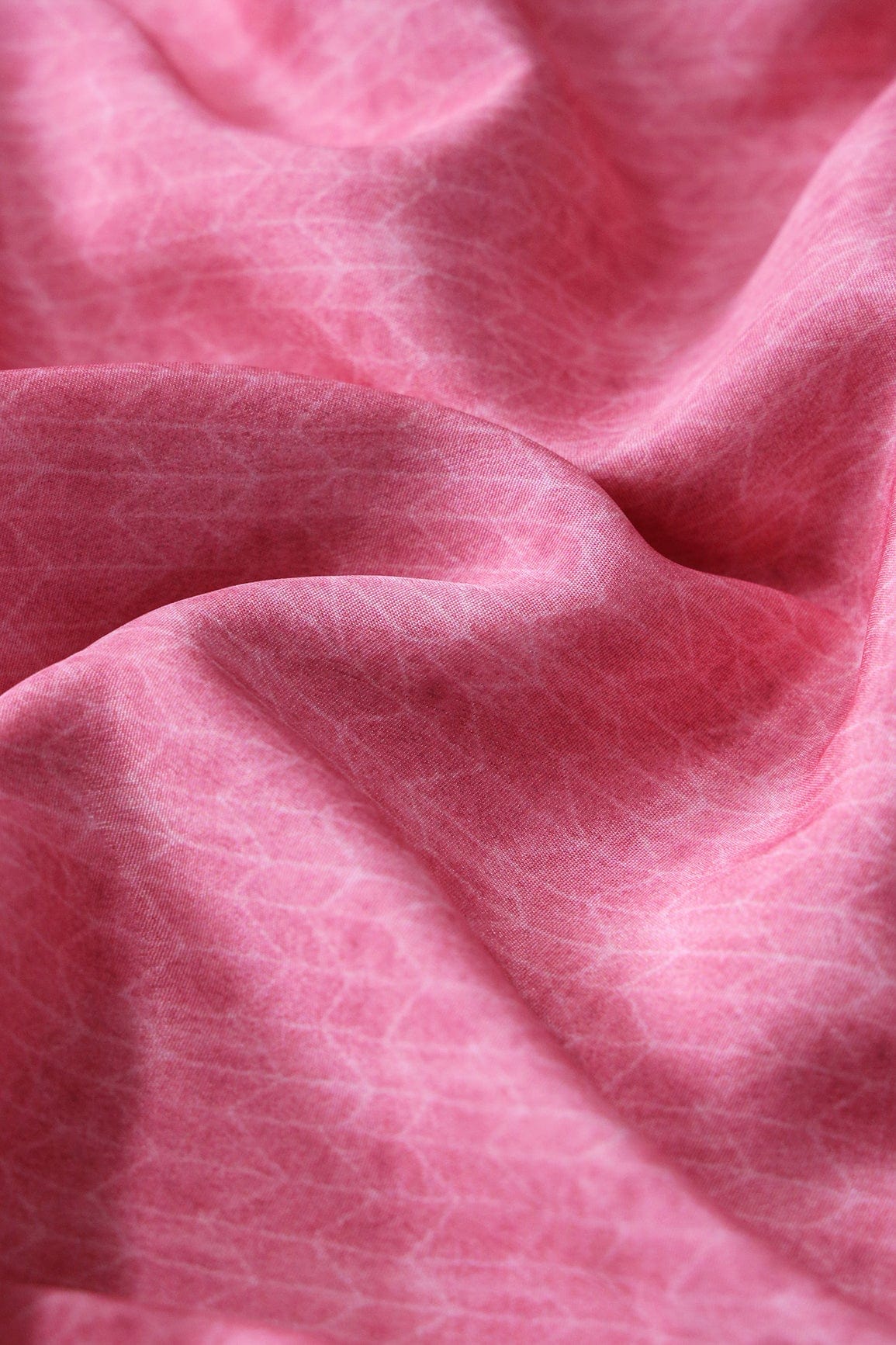 doeraa Prints Pink Chevron Pattern Digital Print On French Crepe Fabric