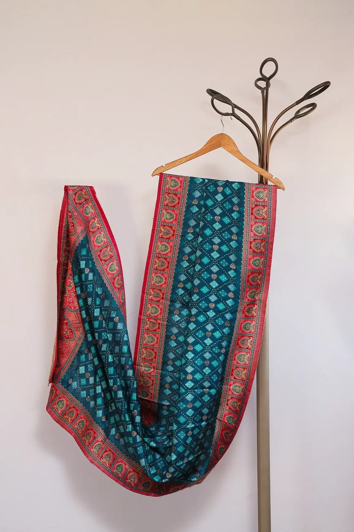 Rama Pure Viscose Dola Silk Jacquard Print Dupatta - doeraa