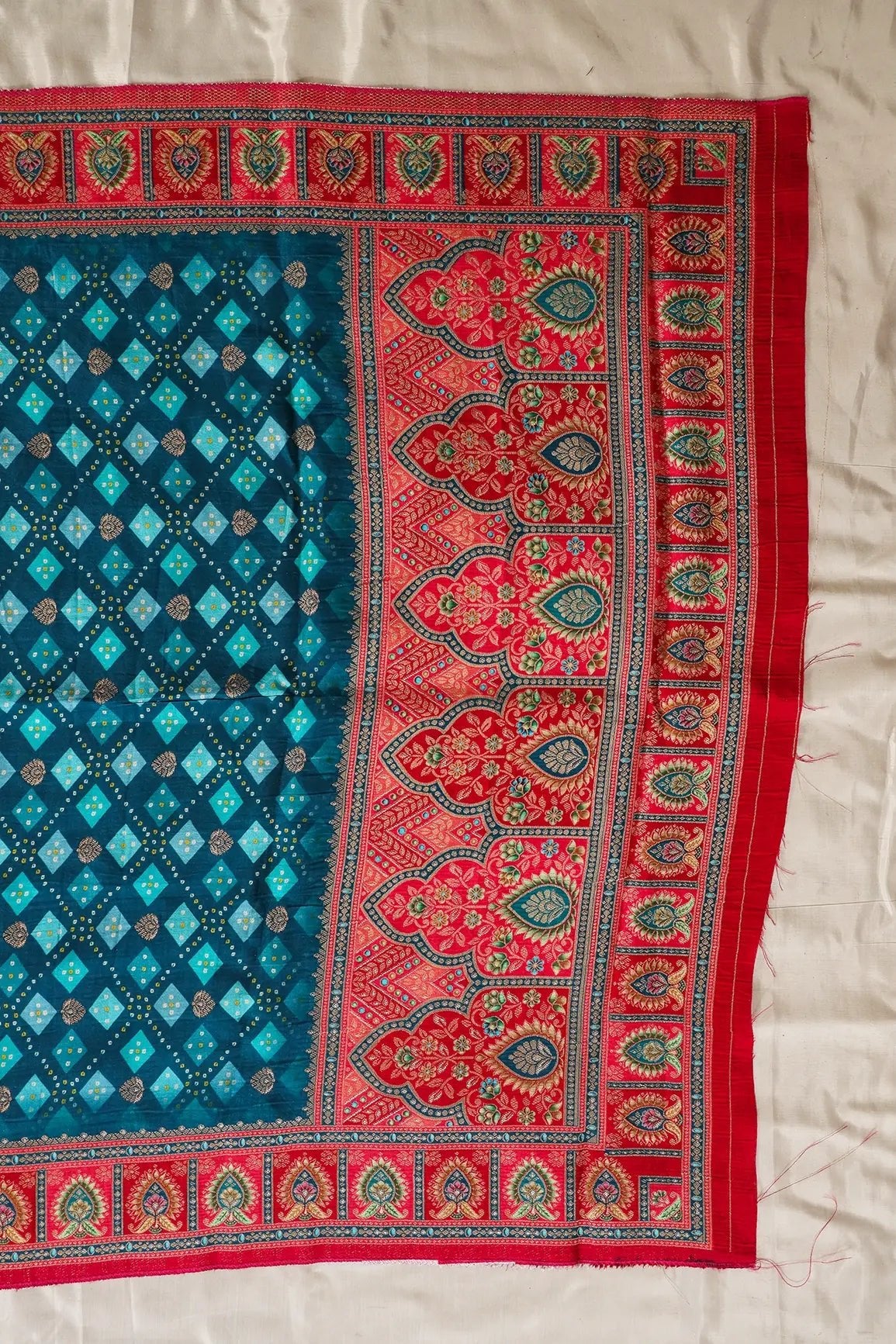 Rama Pure Viscose Dola Silk Jacquard Print Dupatta - doeraa