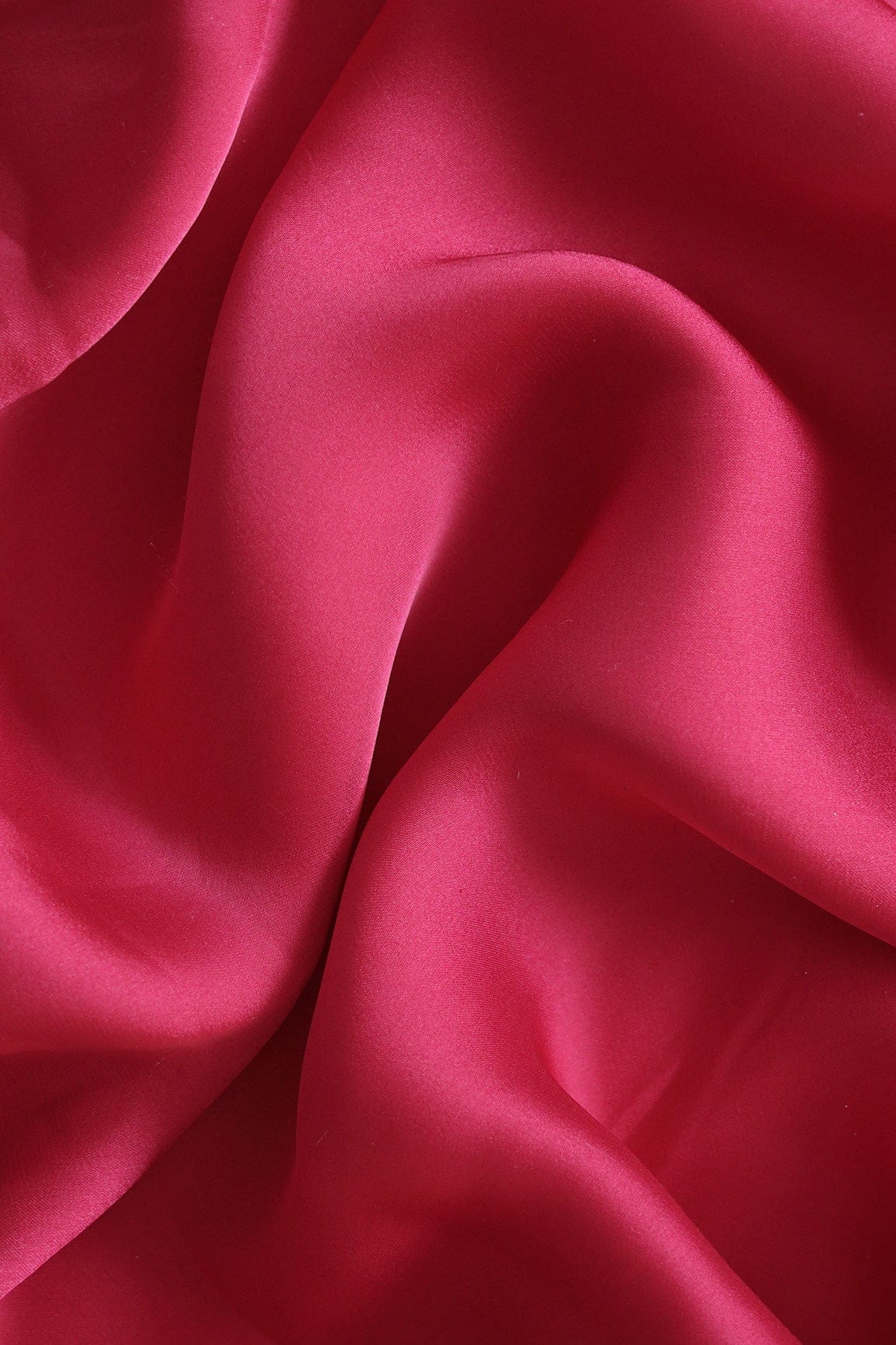 Red Dyed Georgette Satin Fabric - doeraa