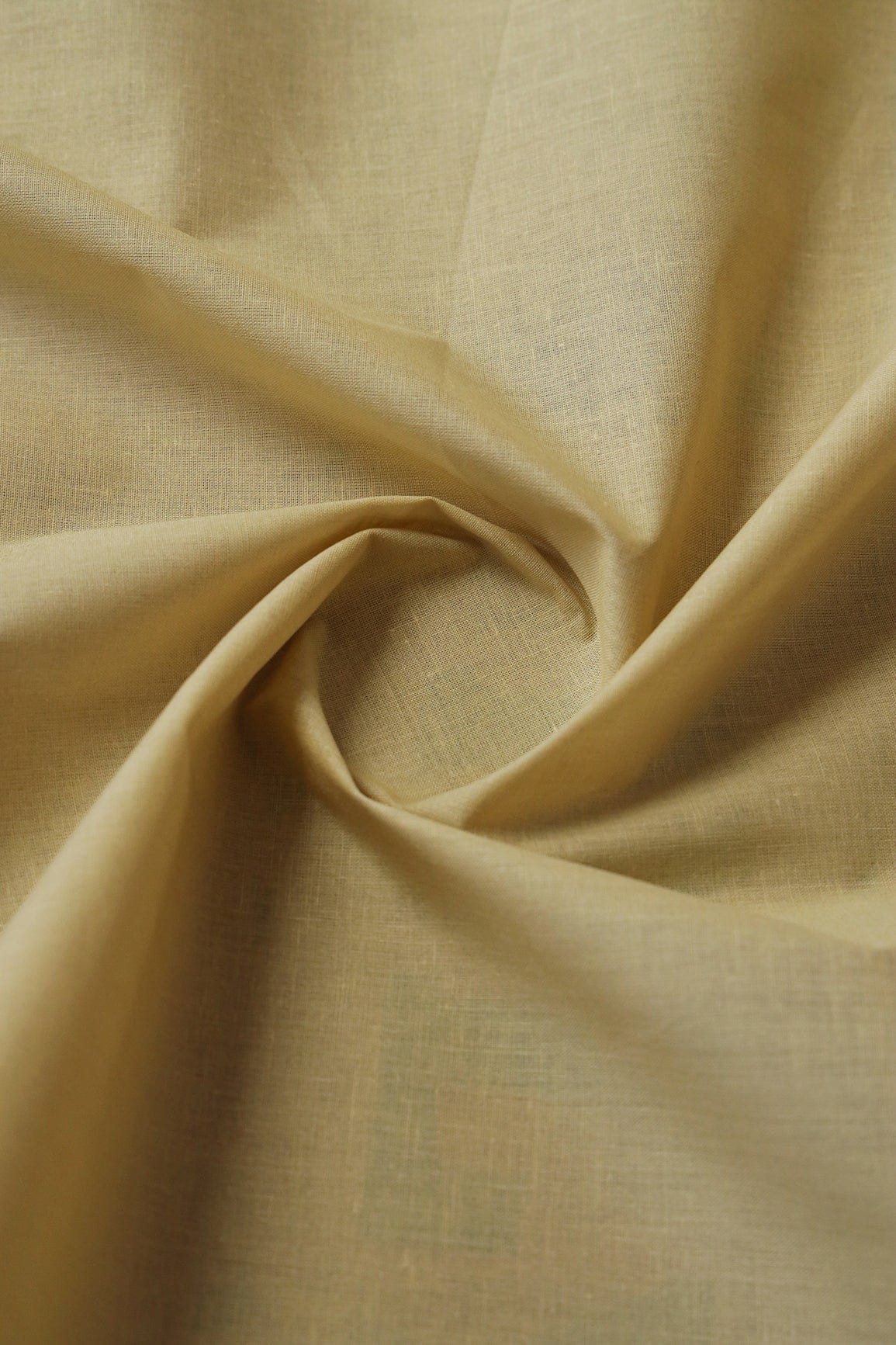 Sand Beige Dyed Pure Cotton Fabric - doeraa