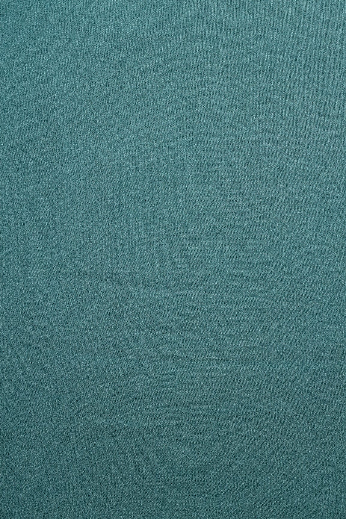 Teal Dyed Viscose Georgette Fabric - doeraa