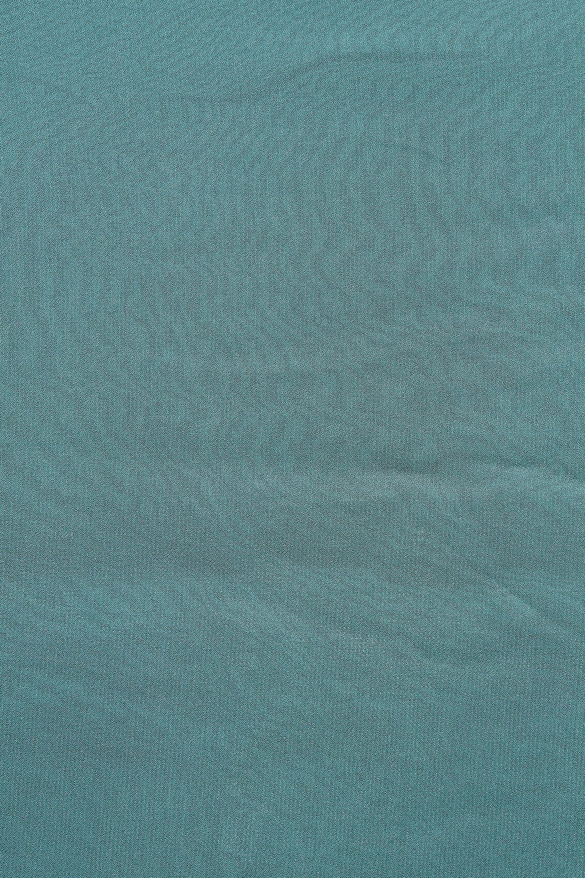 Teal Dyed Viscose Georgette Fabric - doeraa