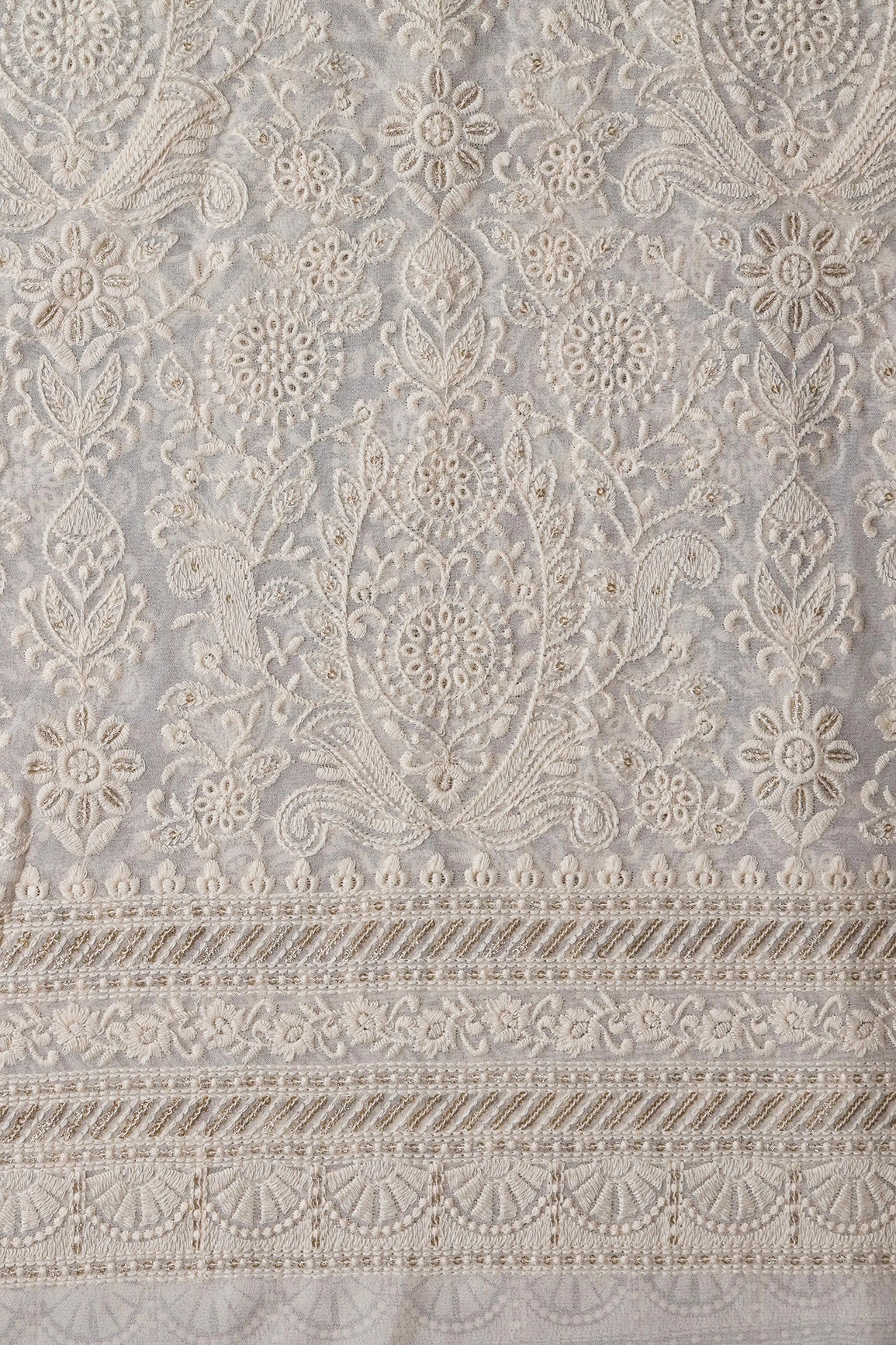 White And Dark Rani Unstitched Lehenga Set Fabric (3 Piece) - doeraa