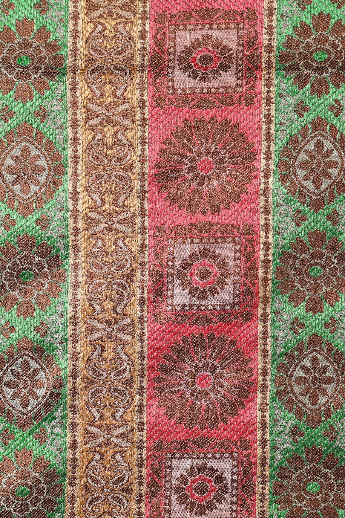 doeraa Banarasi Fabrics Multi Color Traditional Banarasi Zari Jacquard Fabric