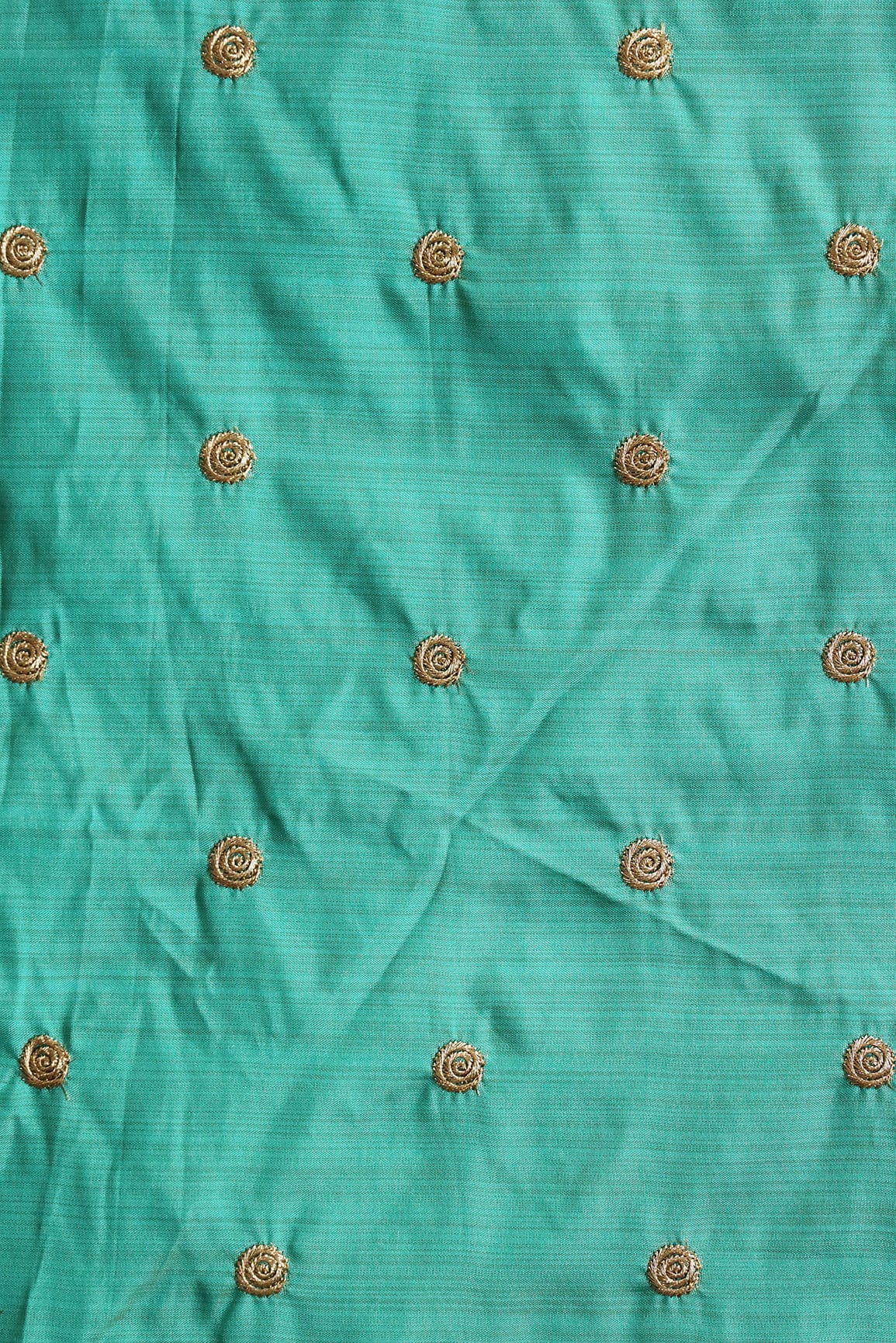 doeraa Embroidery Fabrics Gold Zari Small Motif Embroidery Work On Rama Bamboo Silk Fabric