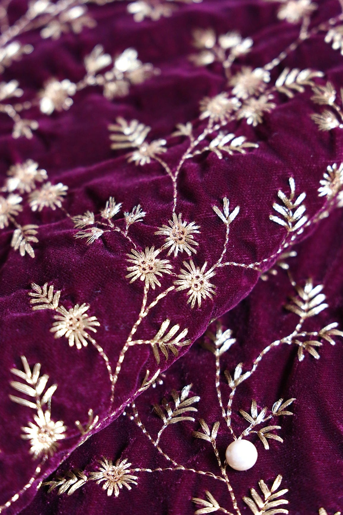 Embroidered Velvet Fabrics at Doeraa  Buy Embroidery Velvet Material Online