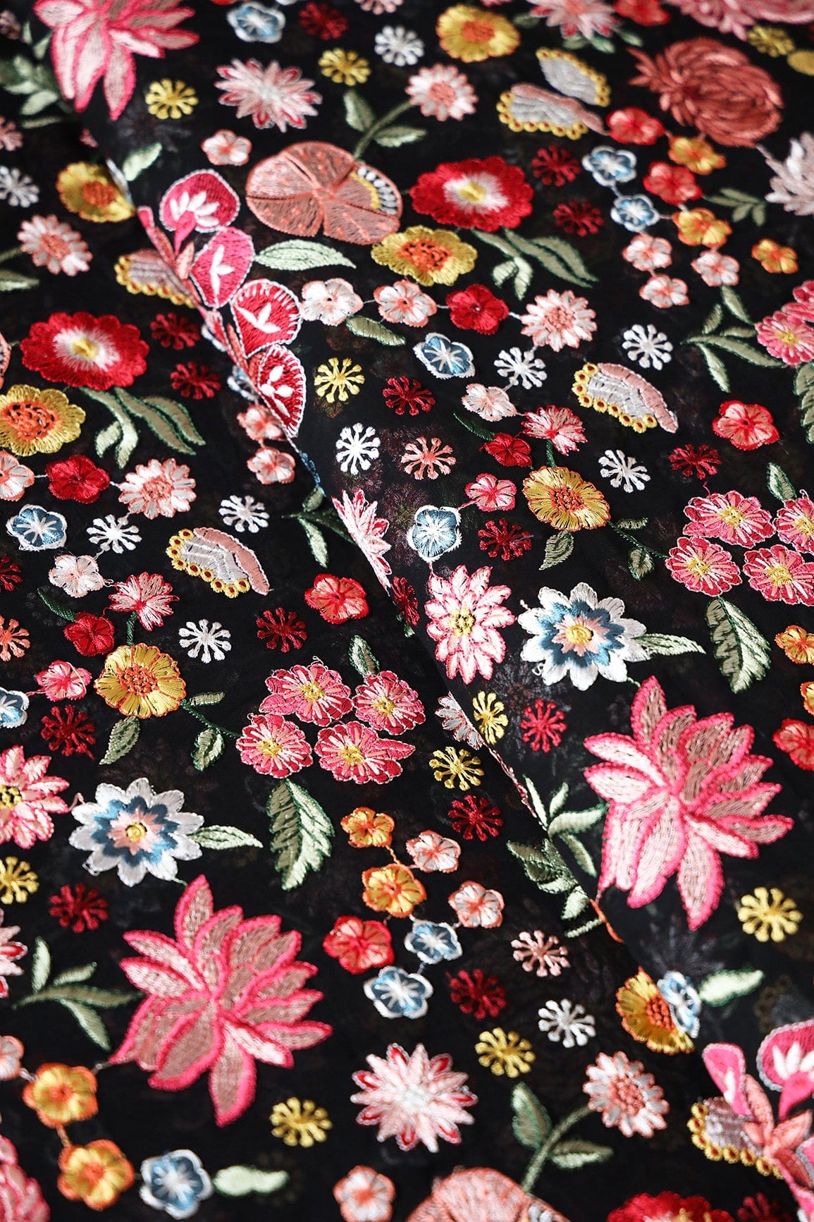 embroidered fabric, Pattern : Printed, Color : Multicolor at Best