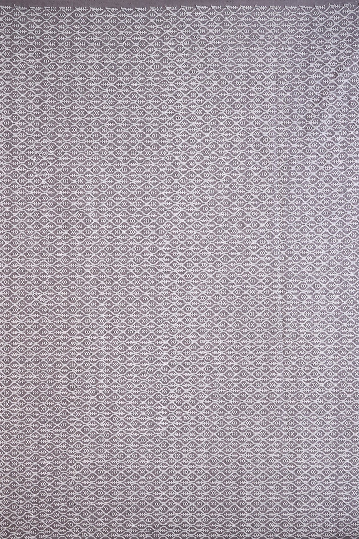 doeraa Embroidery Fabrics White Thread Beautiful Trellis Embroidery On Grey Soft Cotton Fabric