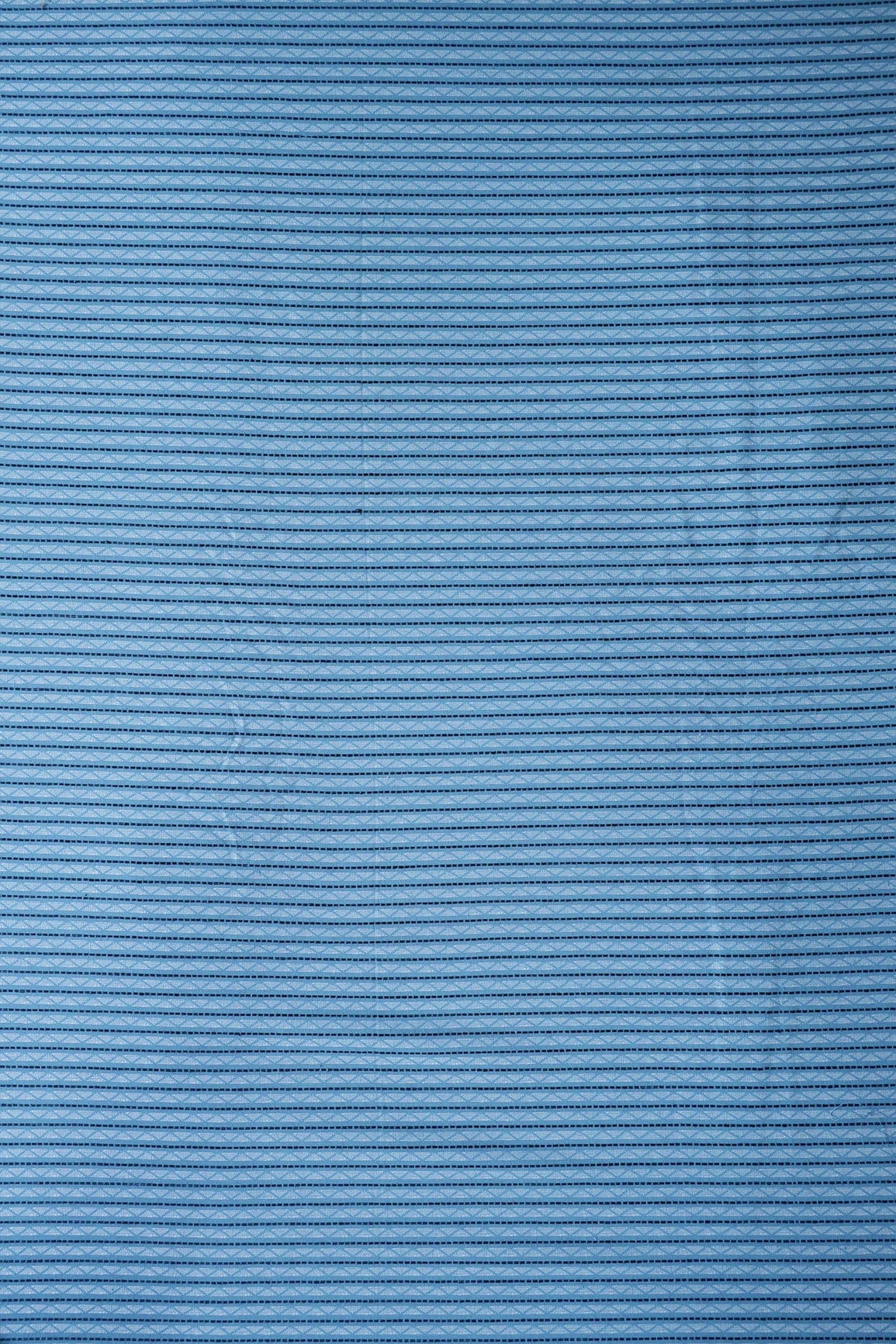 doeraa Hand Woven Rama And Black Stripes Pattern Handwoven Organic Cotton Fabric