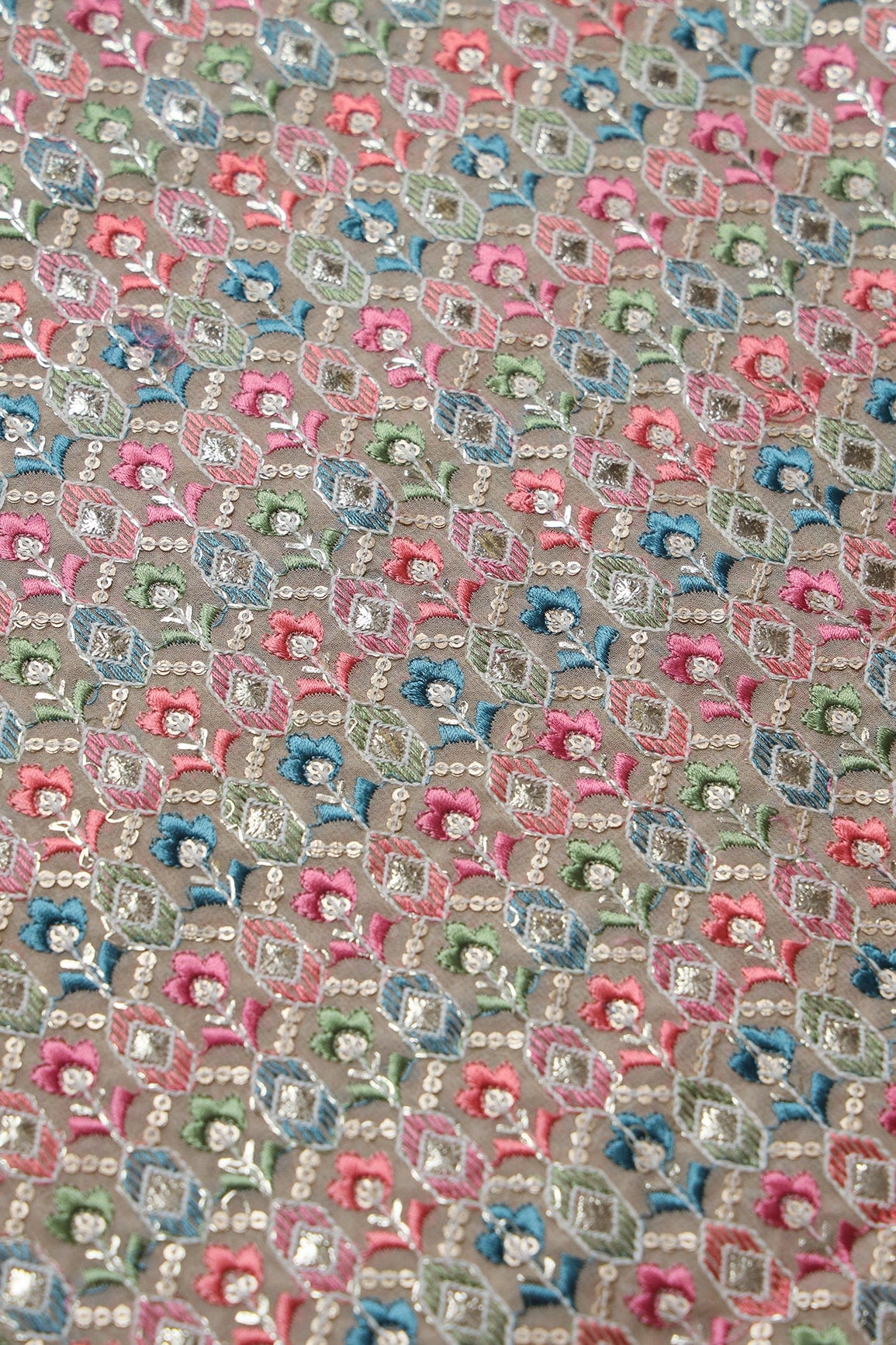 doeraa LEHENGA SET Beige And Coral Pink Unstitched Lehenga Set Fabric (3 Piece)