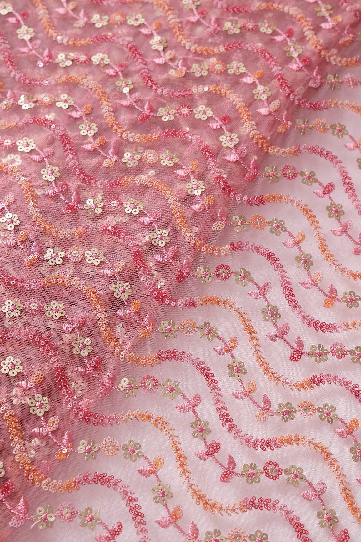 doeraa LEHENGA SET Pink And Beige Unstitched Lehenga Set Fabric (3 Piece)