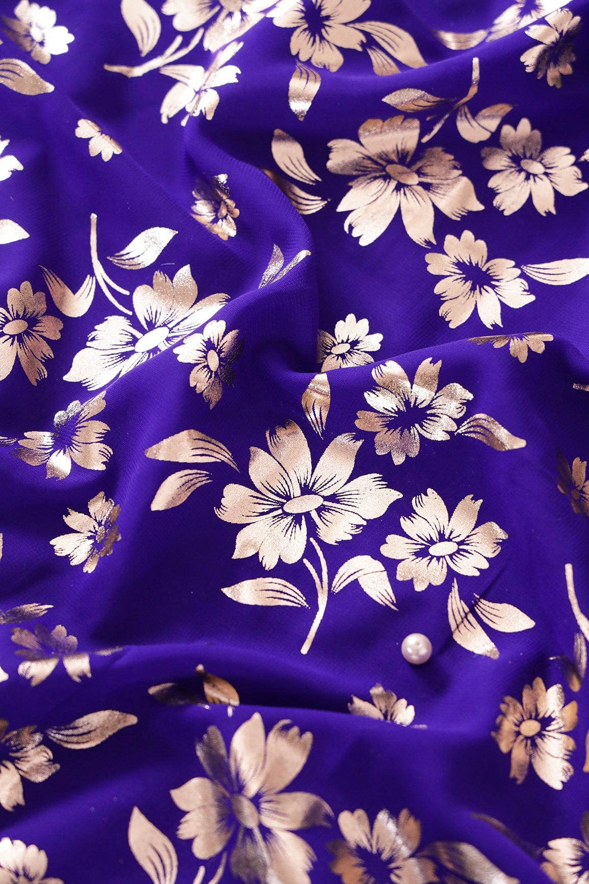 doeraa LEHENGA SET Royal Blue And Beige Unstitched Lehenga Set Fabric (3 Piece)