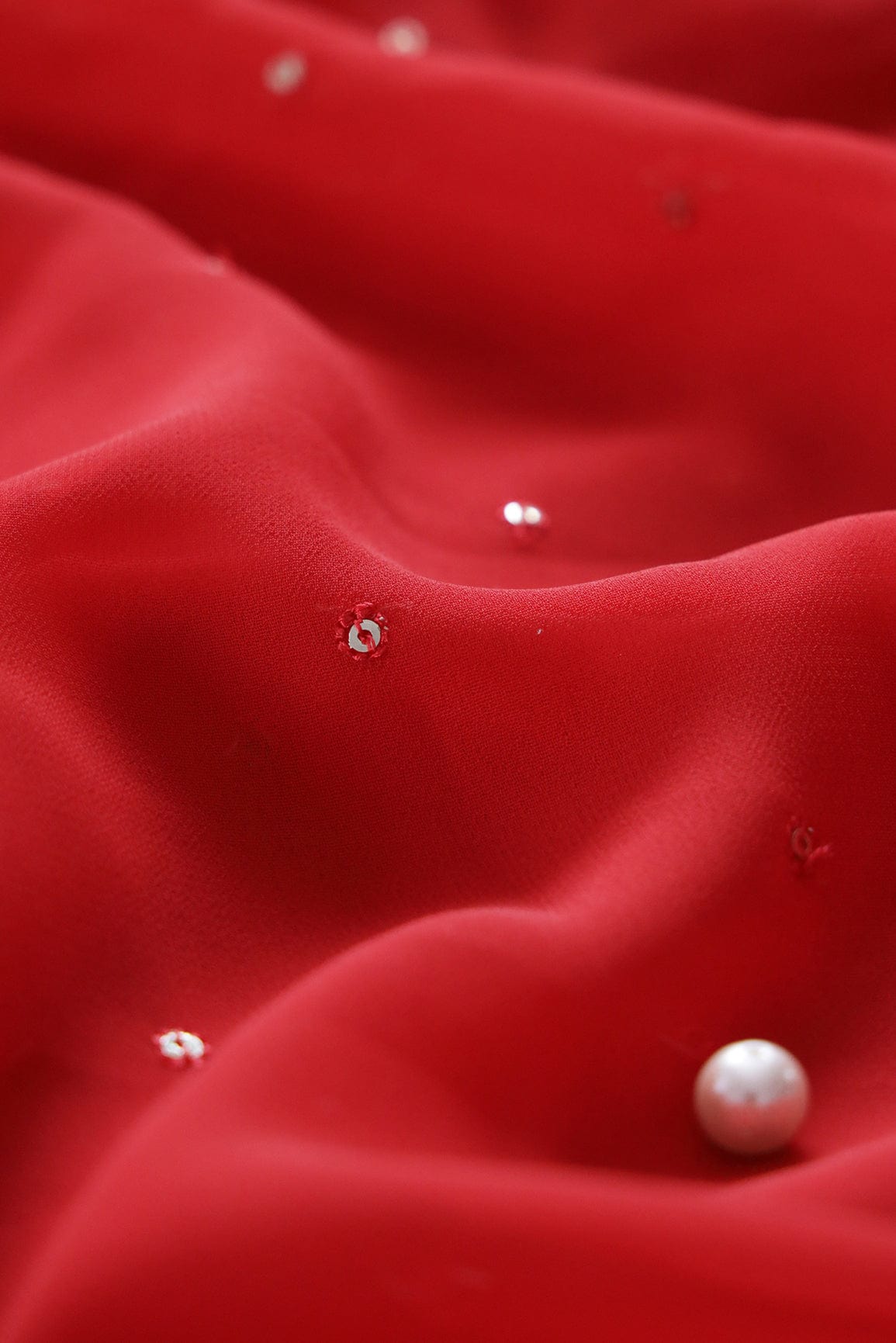doeraa LEHENGA SET Salmon Pink and Red Unstitched Lehenga Set Fabric (3 Piece)