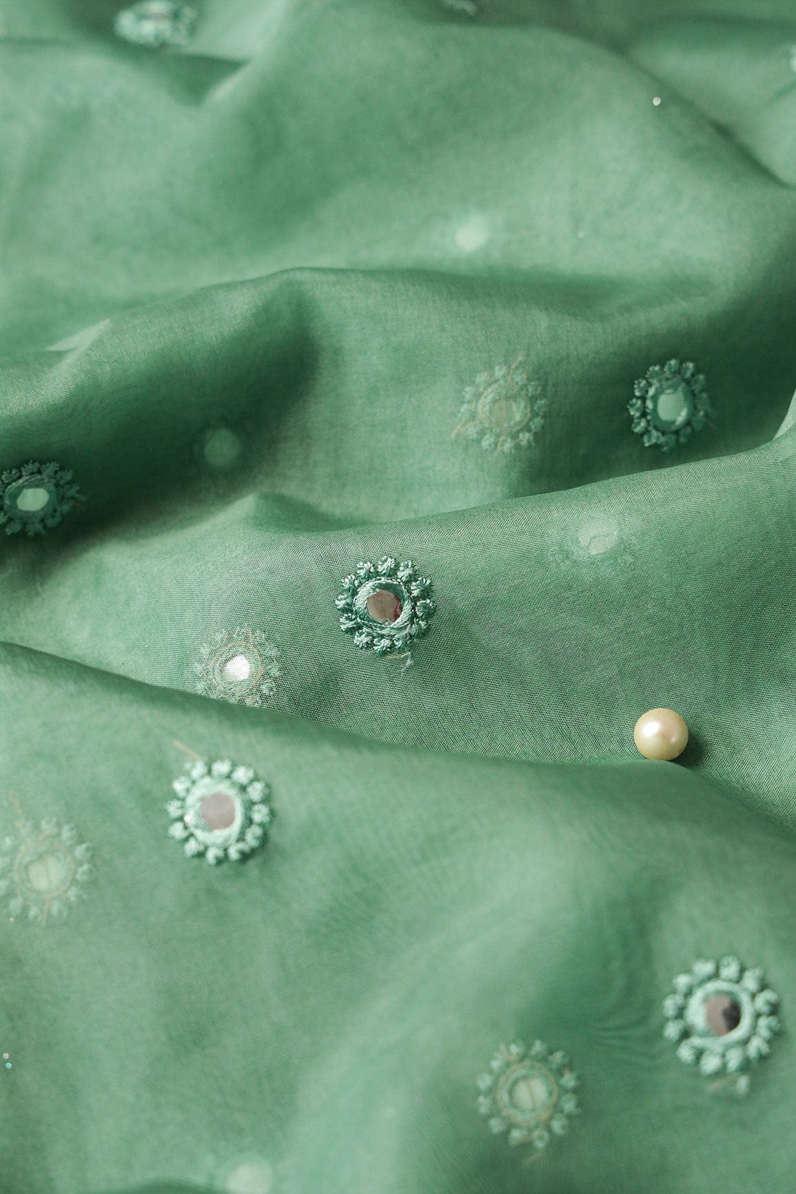 doeraa LEHENGA SET Thulian Pink And Olive Unstitched Lehenga Set Fabric (3 Piece)