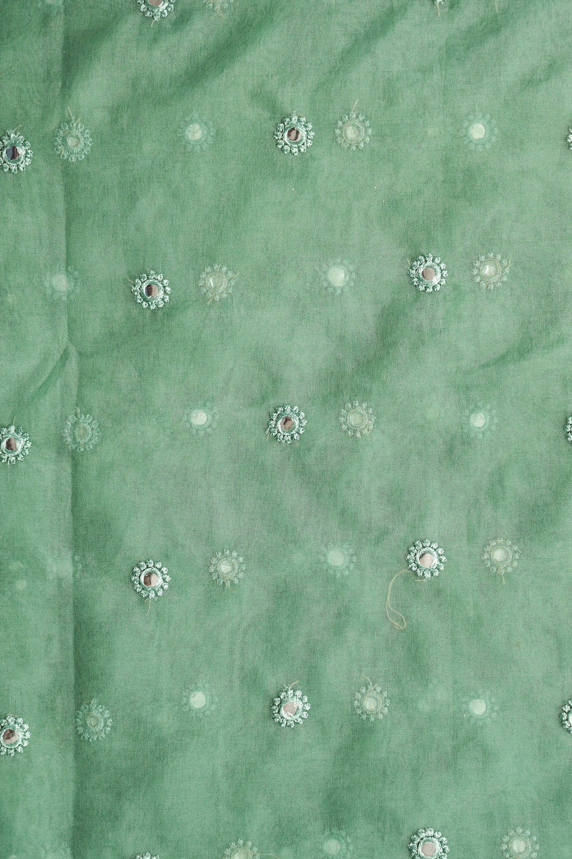 doeraa LEHENGA SET White And Olive Unstitched Lehenga Set Fabric (3 Piece)