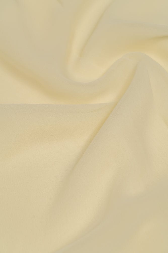 Off White Dyed Georgette Fabric - doeraa