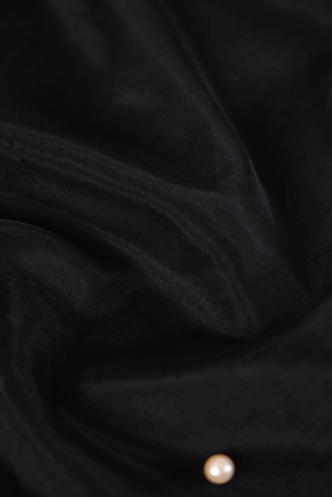 doeraa Plain Dyed Fabrics Black Dyed Organza Fabric
