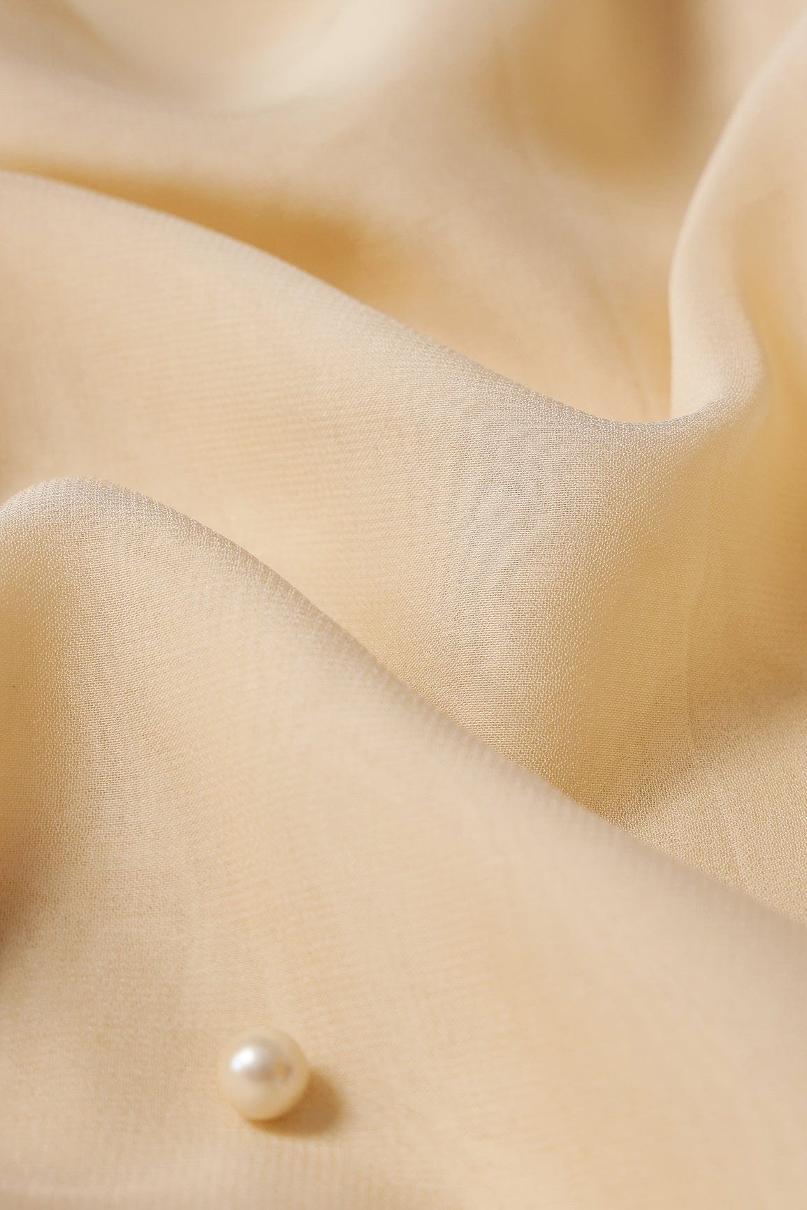 doeraa Plain Fabrics Beige Dyed Viscose Georgette Fabric