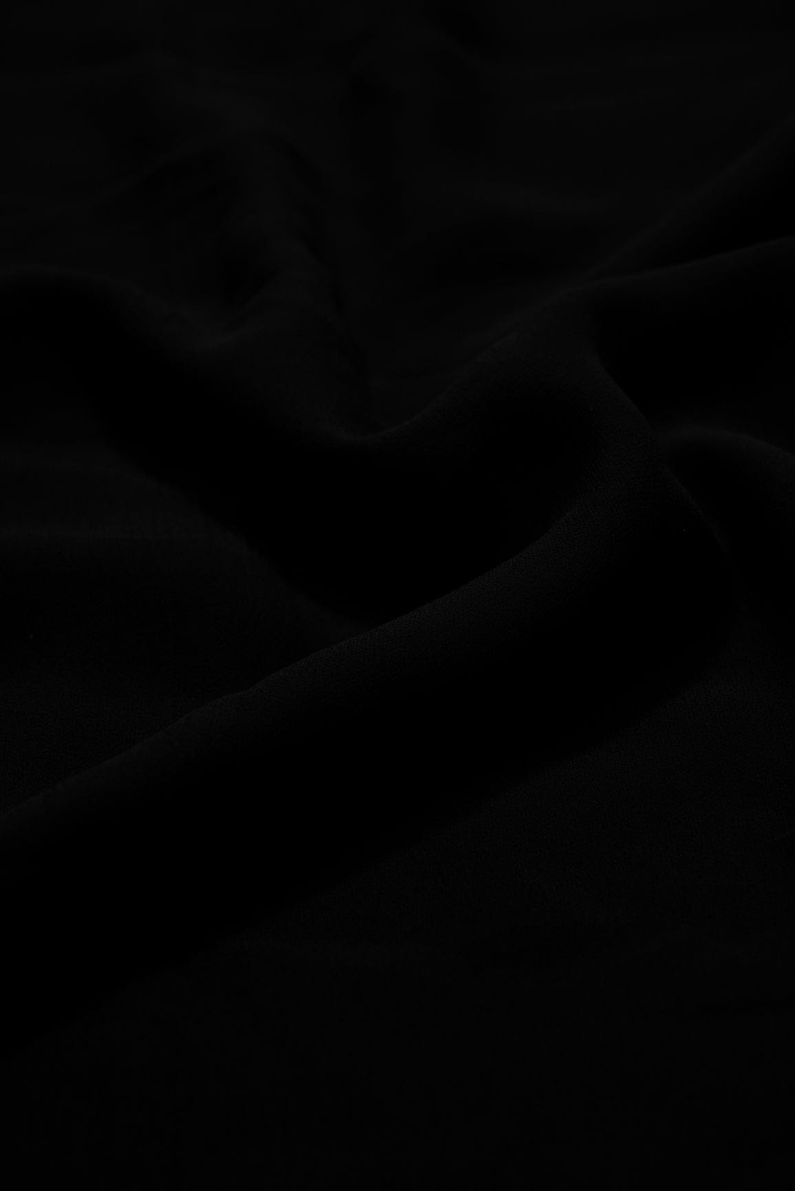 doeraa Plain Fabrics Black Dyed Georgette Fabric