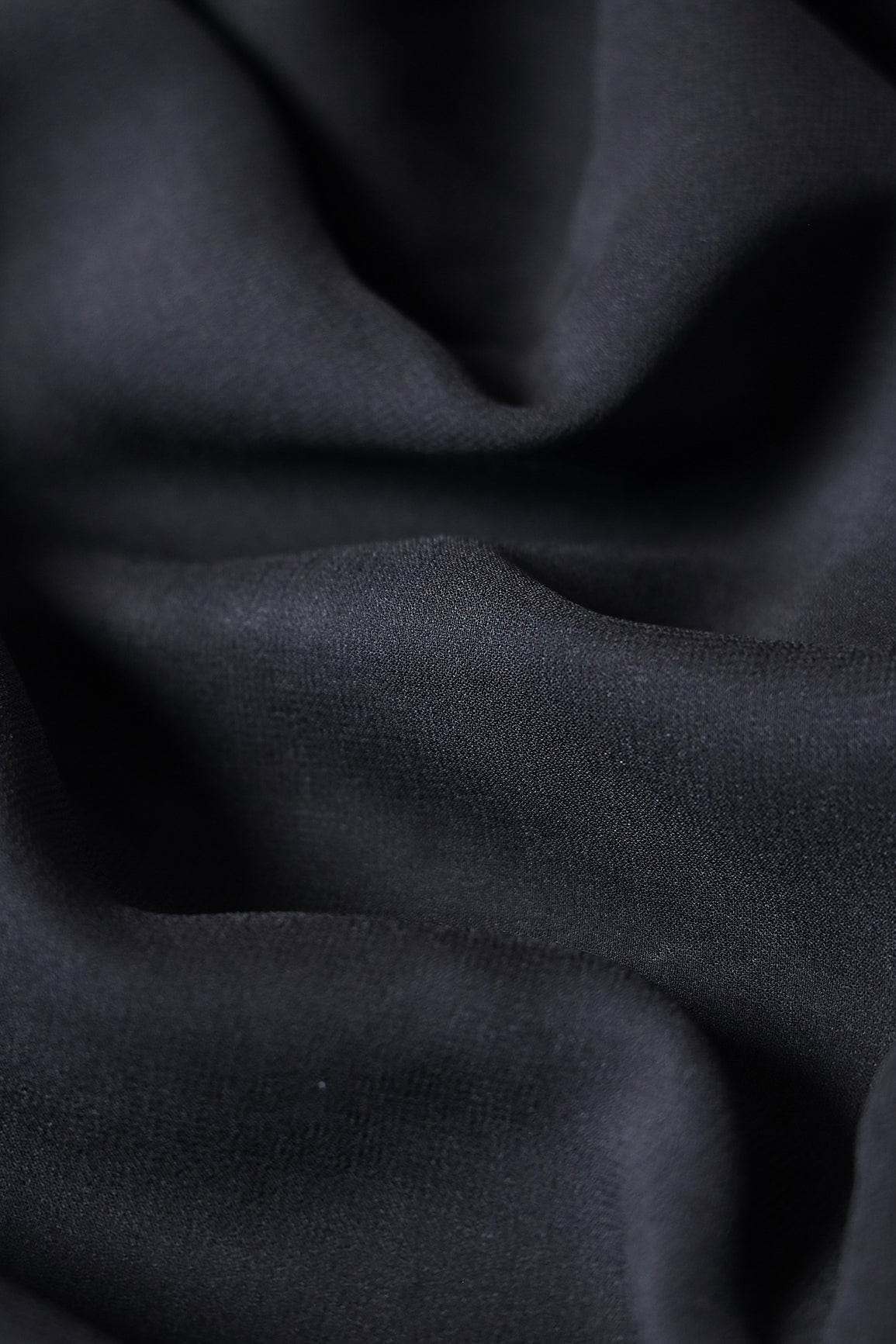 doeraa Plain Fabrics Black Dyed Viscose Georgette Fabric