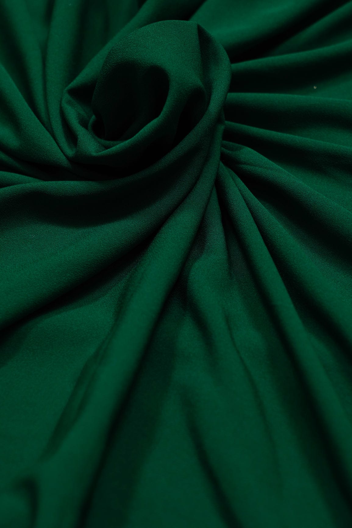 doeraa Plain Fabrics Bottle Green Dyed Crepe Fabric