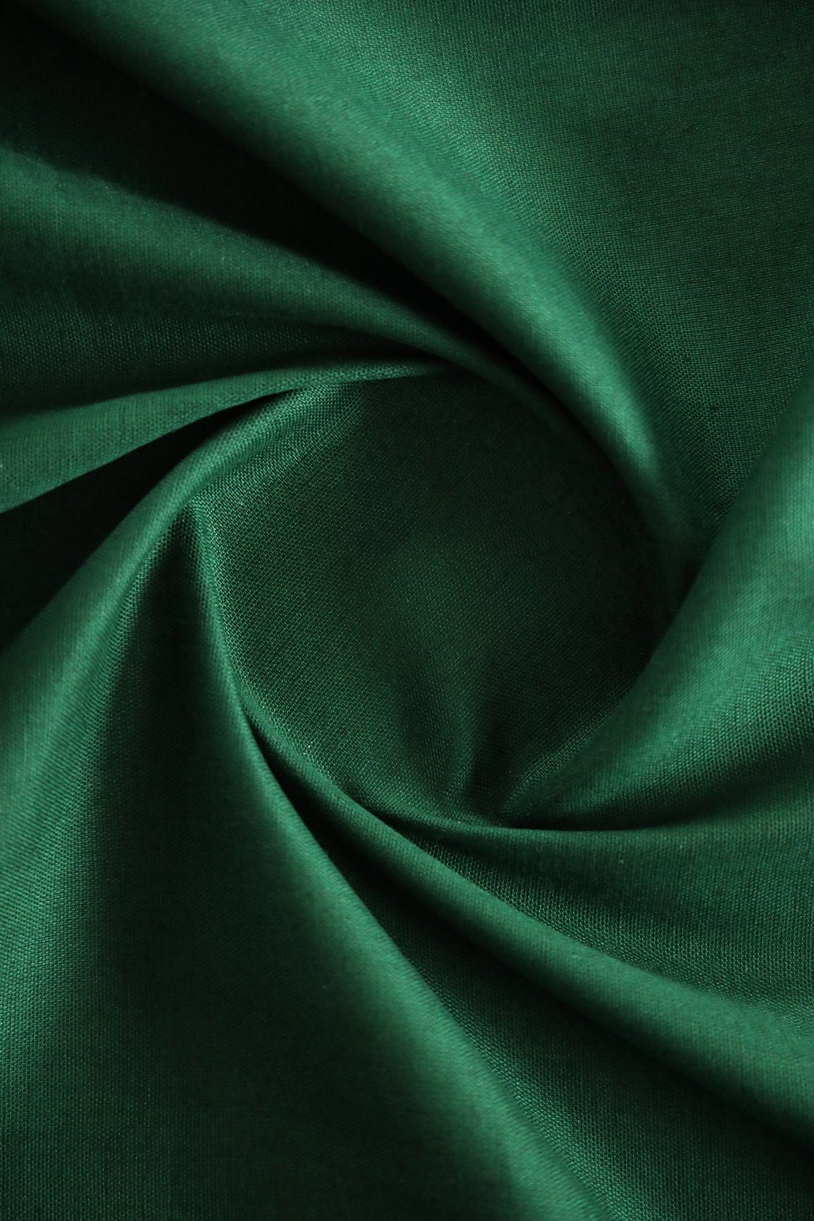 doeraa Plain Fabrics Bottle Green Dyed Flex Cotton Fabric