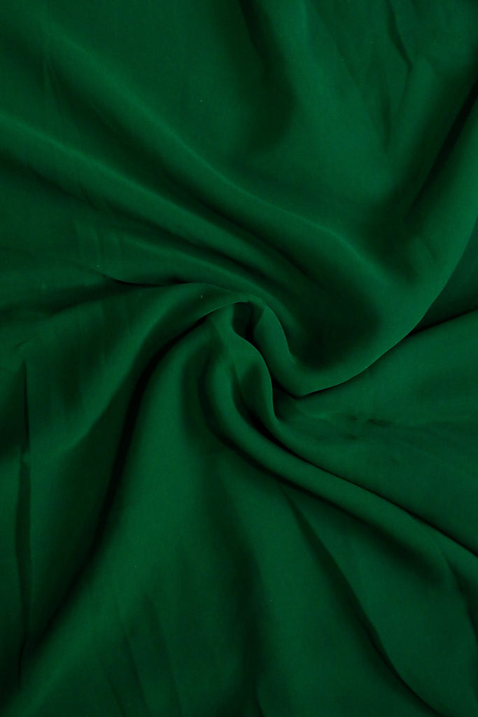 doeraa Plain Fabrics Bottle Green Dyed Georgette Fabric