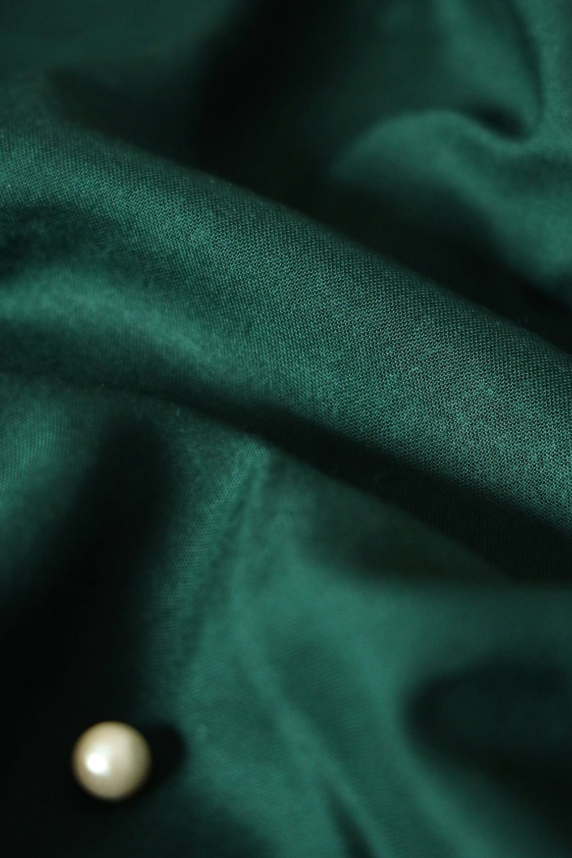 doeraa Plain Fabrics Bottle Green Dyed Rayon Fabric