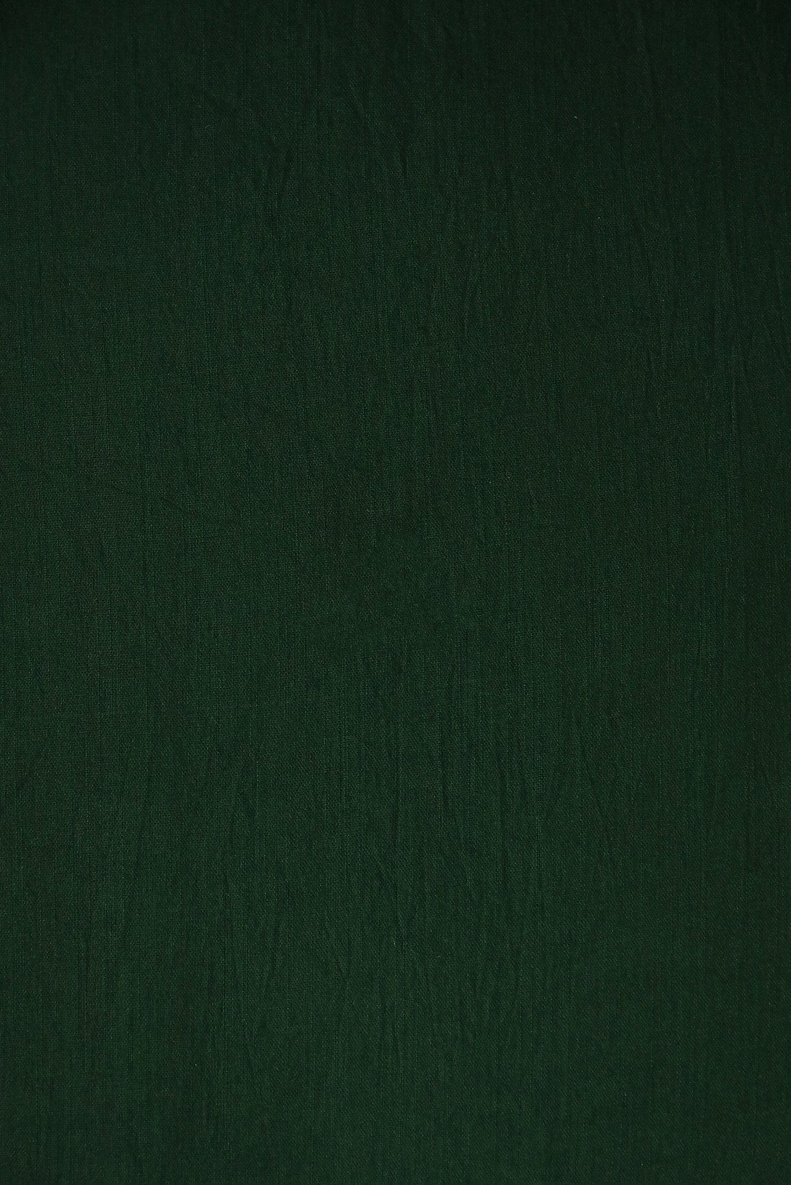 doeraa Plain Fabrics Bottle Green Raw Silk Fabric