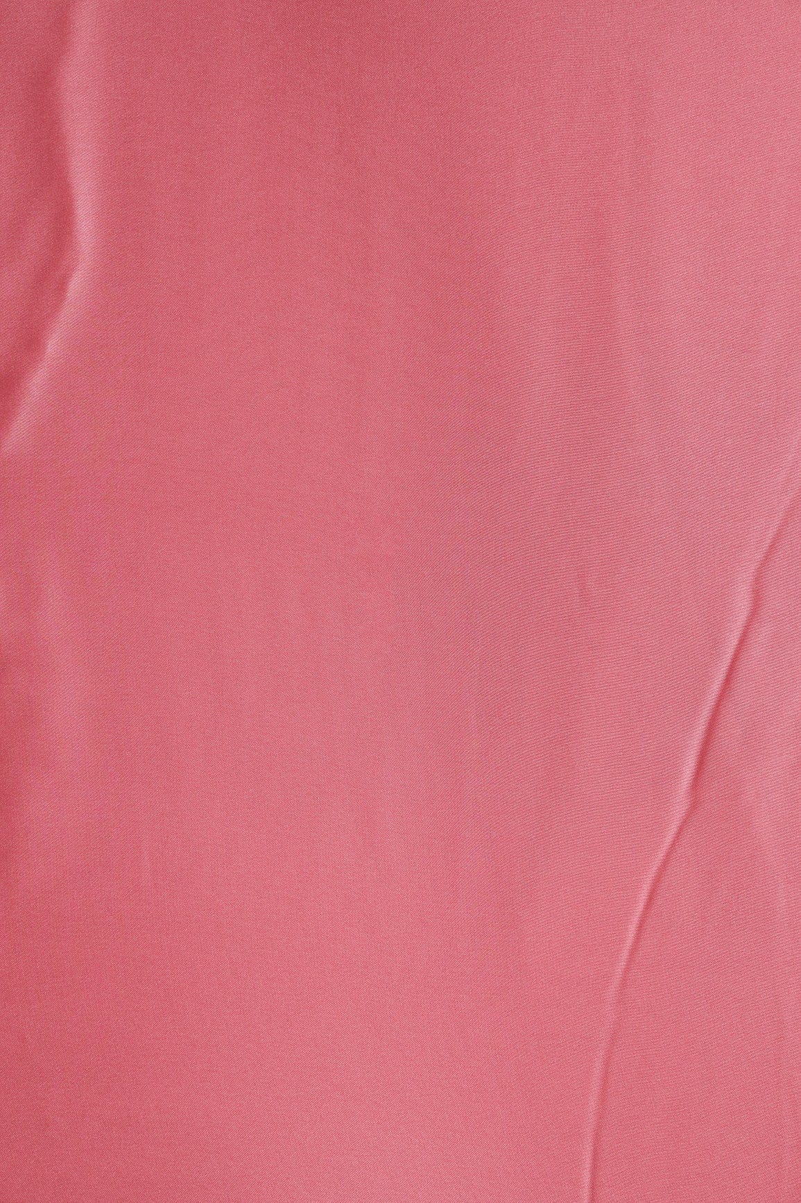 doeraa Plain Fabrics Dusty Pink Dyed Georgette Satin Fabric