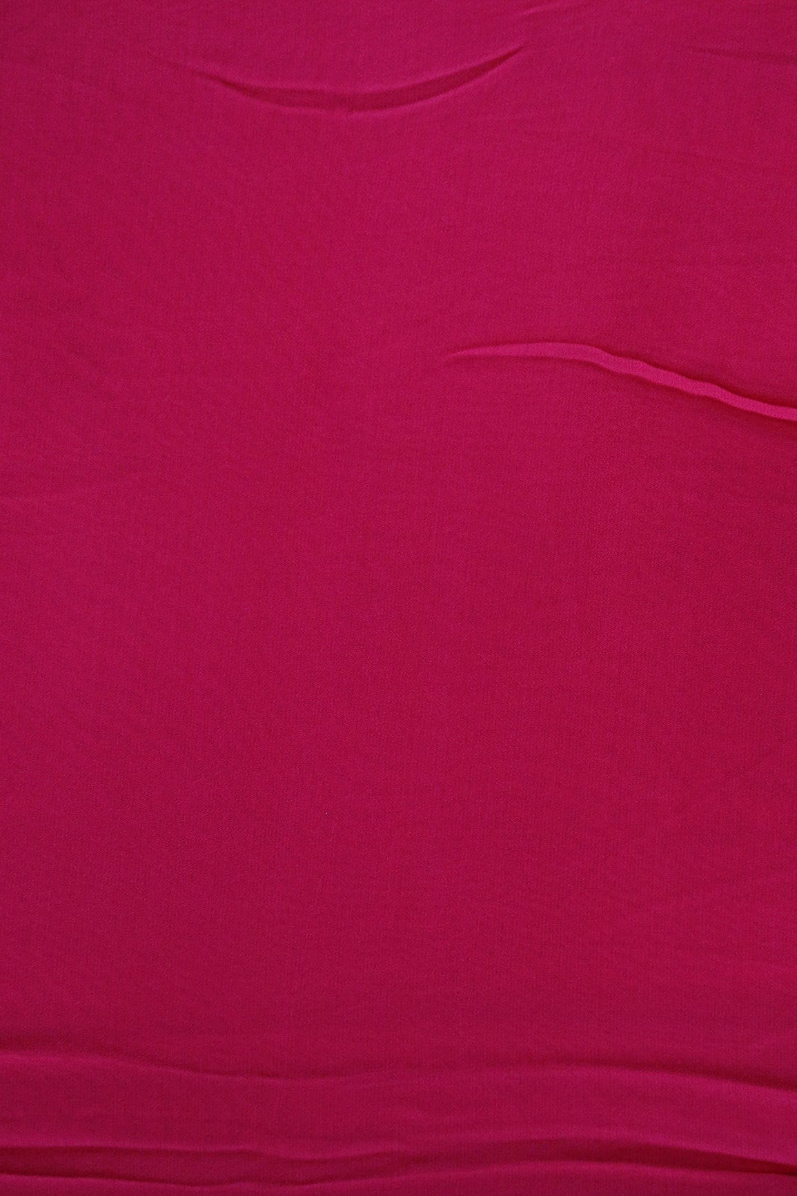 doeraa Plain Fabrics Fuchsia Dyed Viscose Georgette Fabric