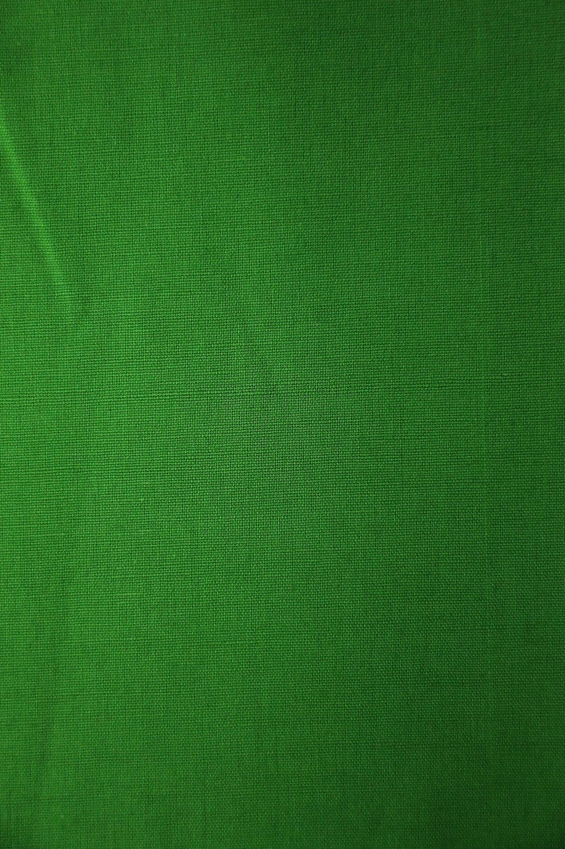doeraa Plain Fabrics Green Dyed Flex Cotton Fabric
