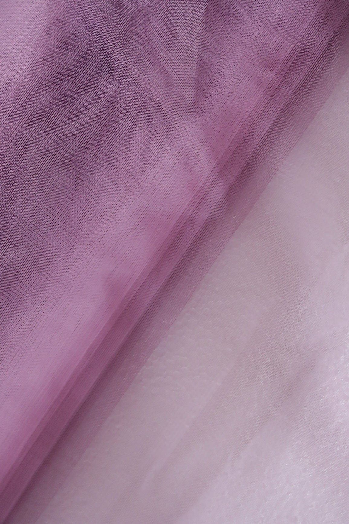 doeraa Plain Fabrics Lilac Purple Dyed Soft Net
