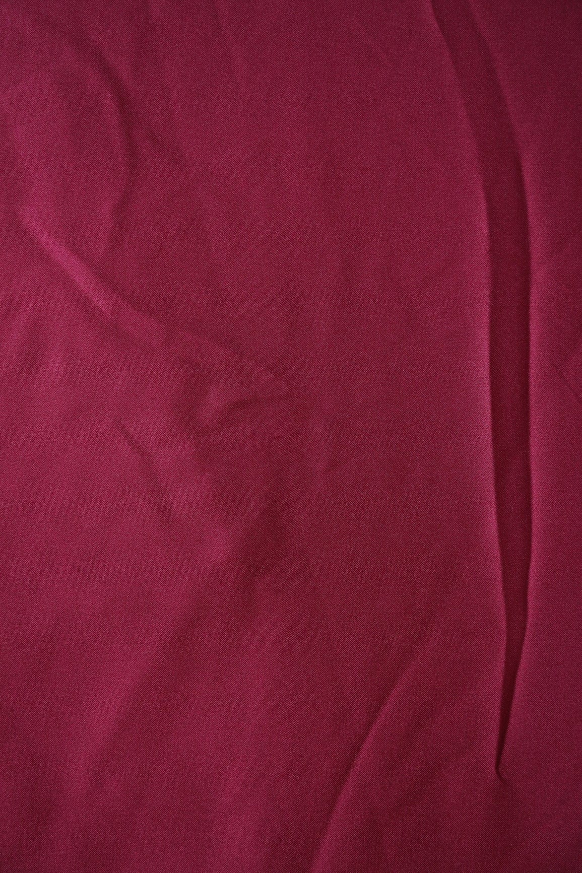 doeraa Plain Fabrics Maroon Dyed Georgette Satin Fabric