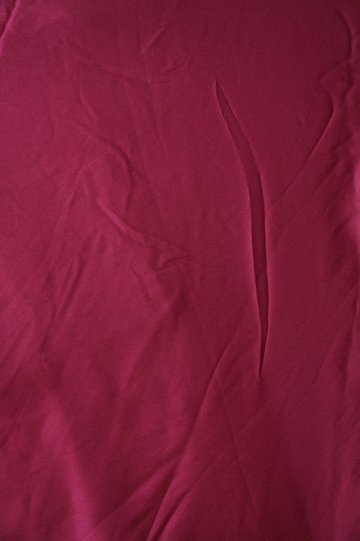 doeraa Plain Fabrics Maroon Dyed Georgette Satin Fabric