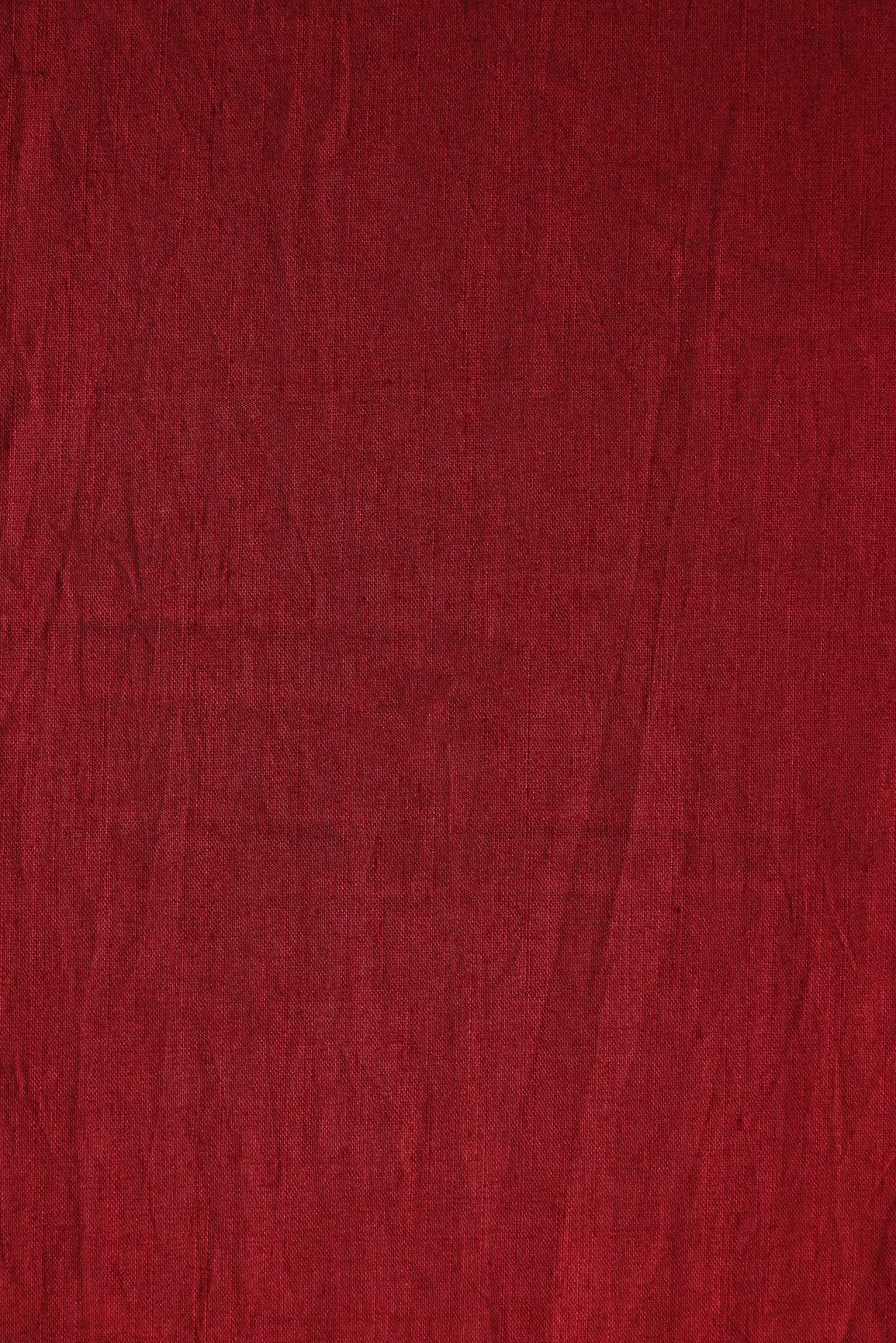 doeraa Plain Fabrics Maroon Raw Silk Fabric