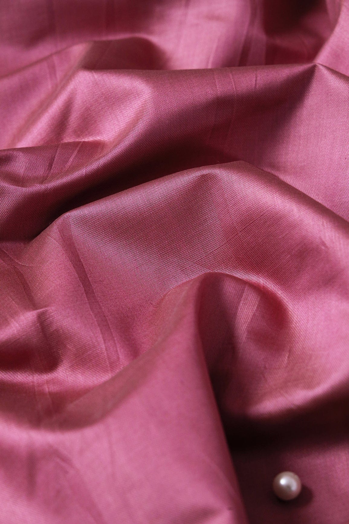 doeraa Plain Fabrics Mauve Dyed Viscose Chanderi Silk Fabric