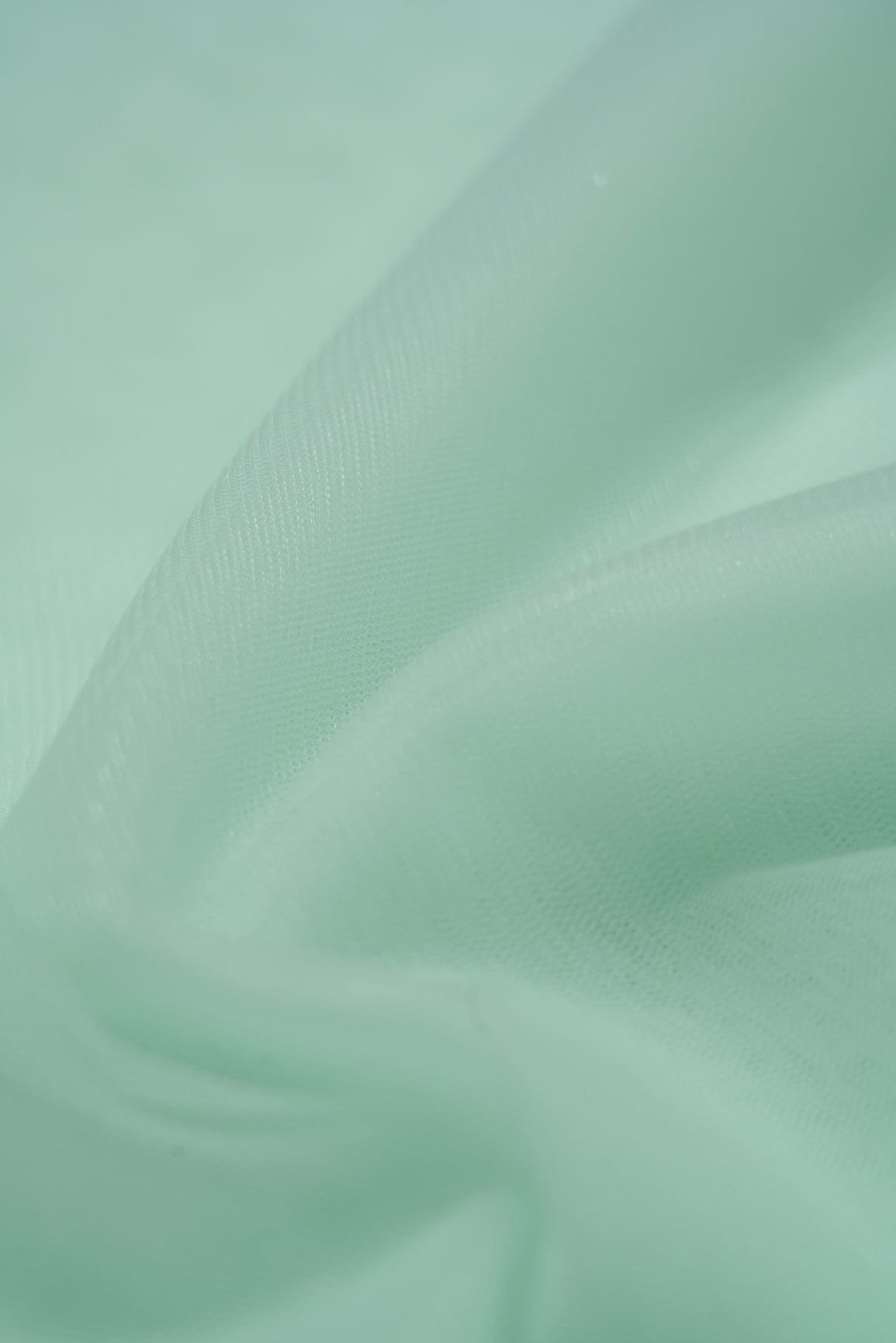 doeraa Plain Fabrics Mint Dyed Soft Net