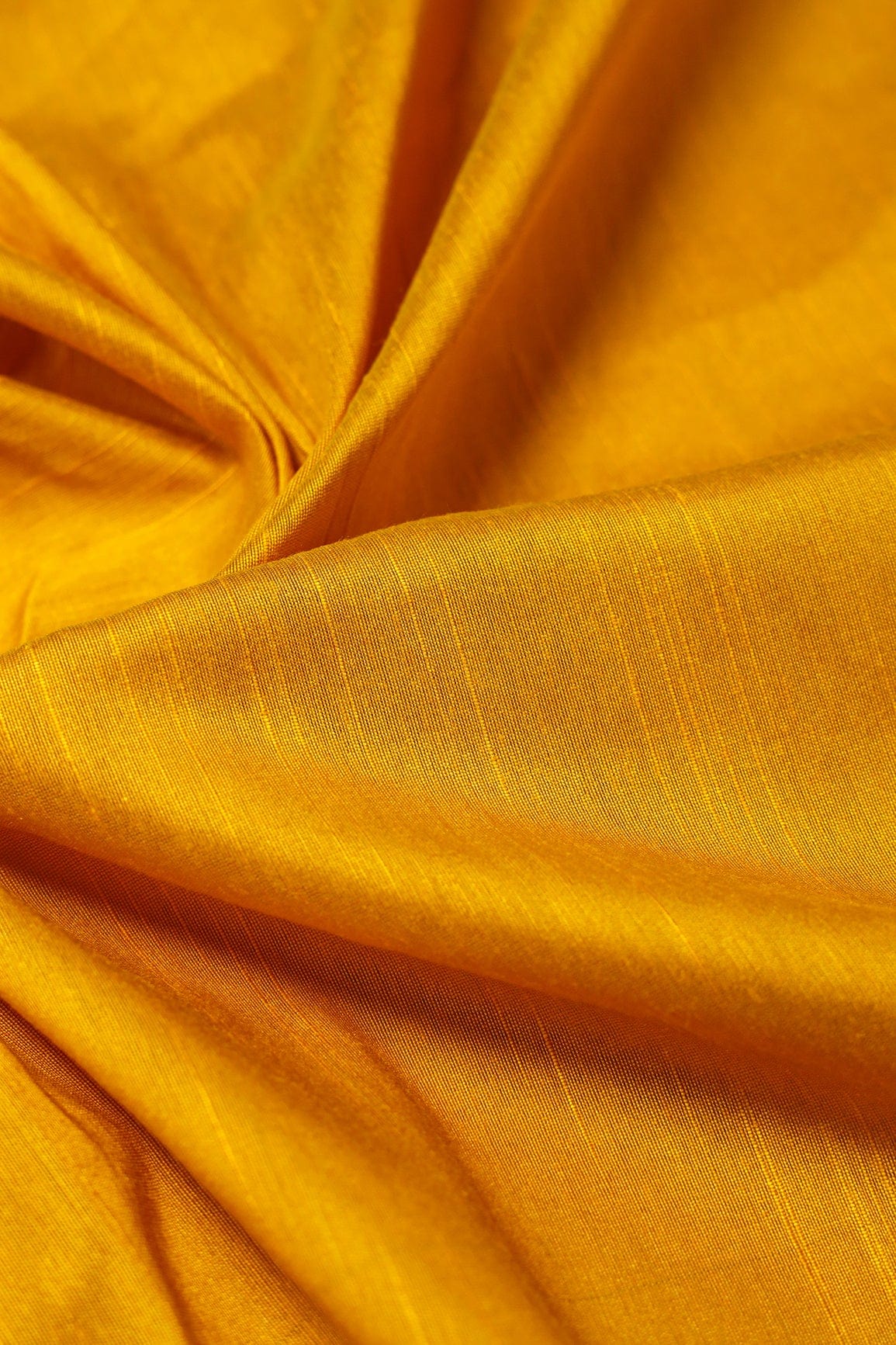 doeraa Plain Fabrics Mustard Yellow Raw Silk Fabric