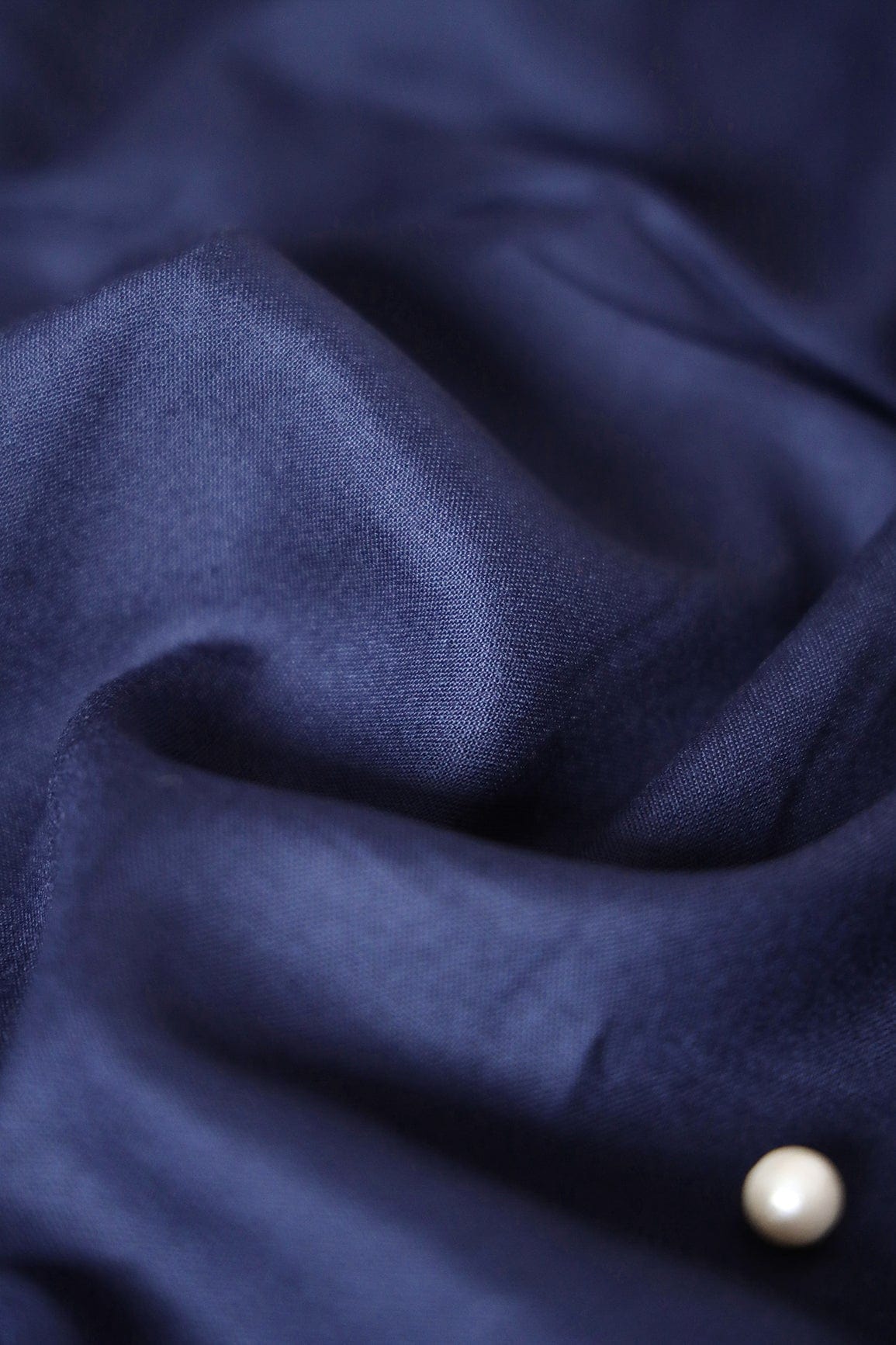 doeraa Plain Fabrics Navy Blue Dyed Rayon Fabric