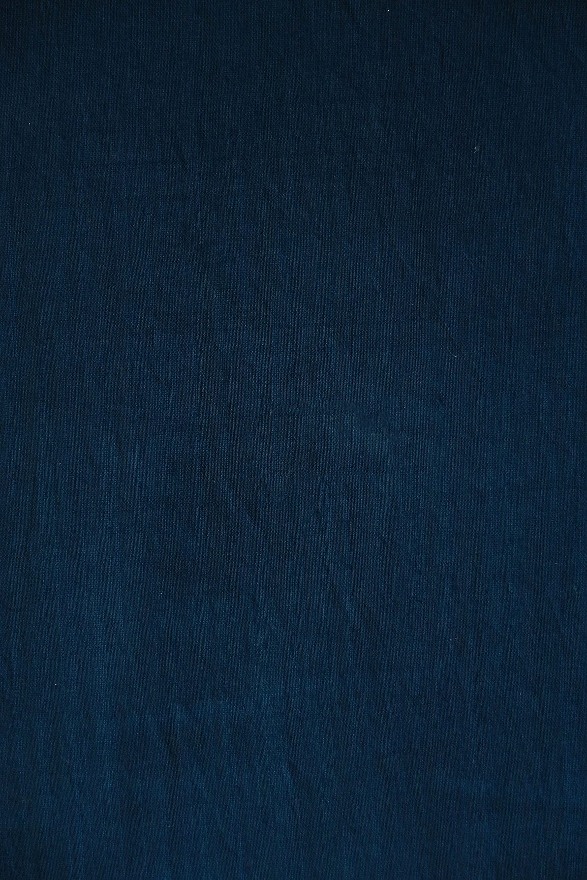 doeraa Plain Fabrics Navy Blue Raw Silk Fabric