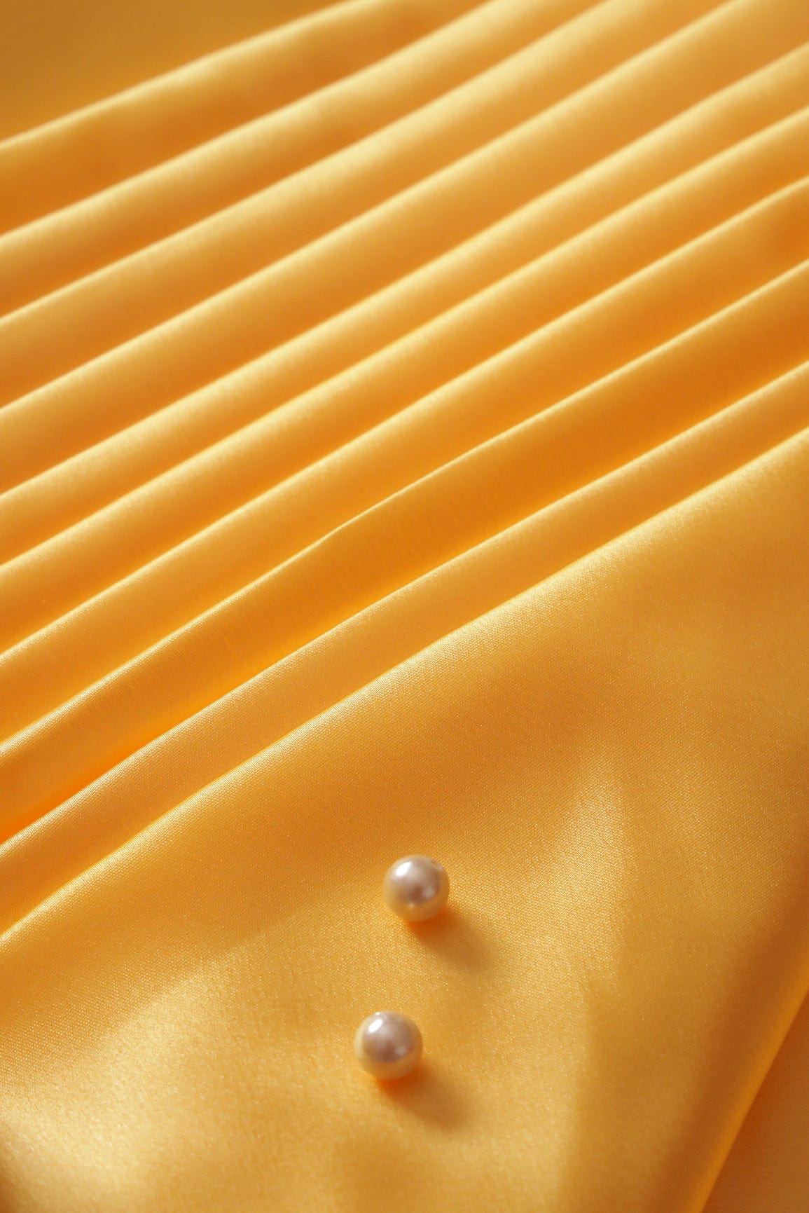 doeraa Plain Fabrics Pastel Yellow Dyed Satin