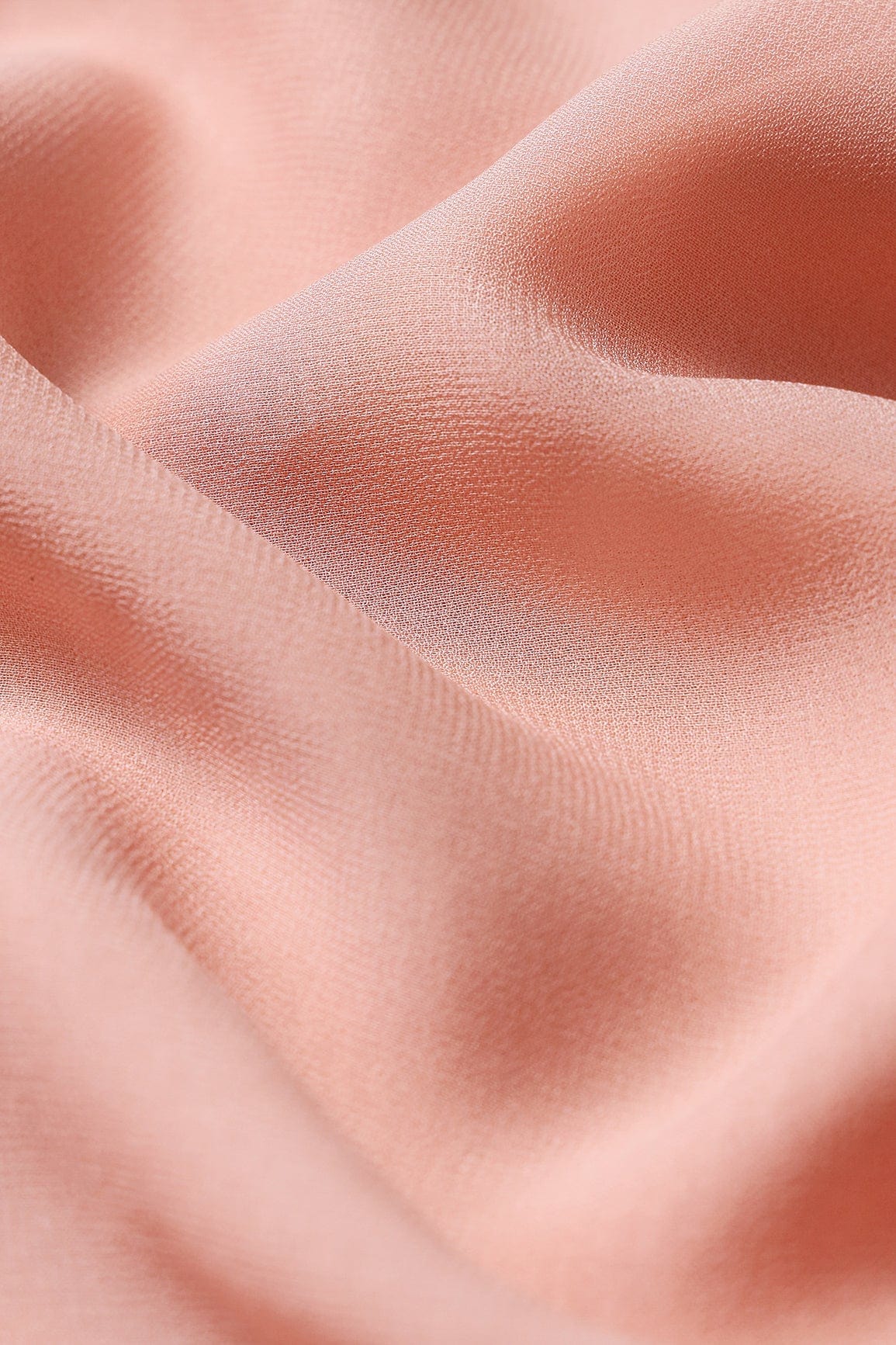 doeraa Plain Fabrics Peach Dyed Viscose Georgette Fabric