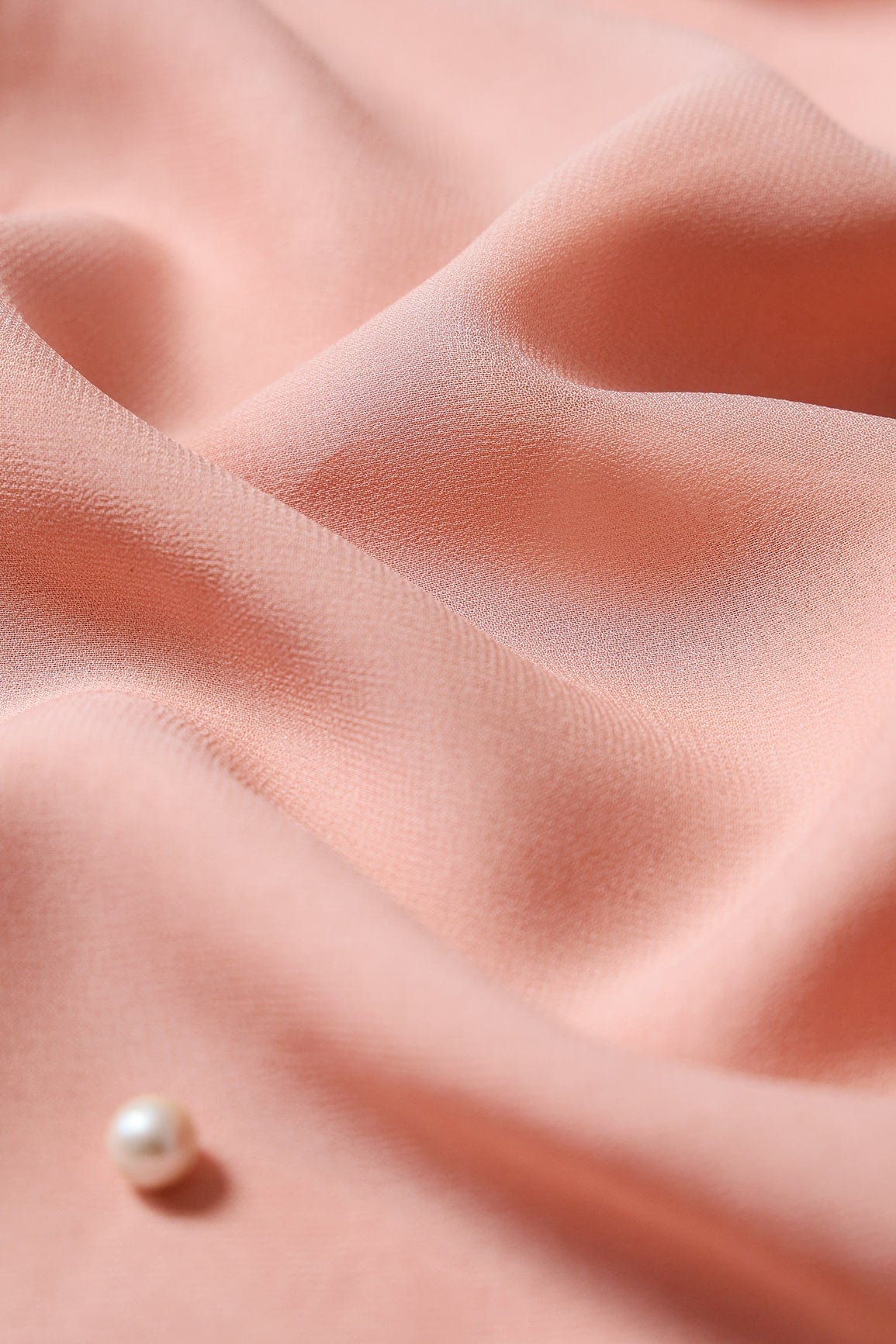 doeraa Plain Fabrics Peach Dyed Viscose Georgette Fabric