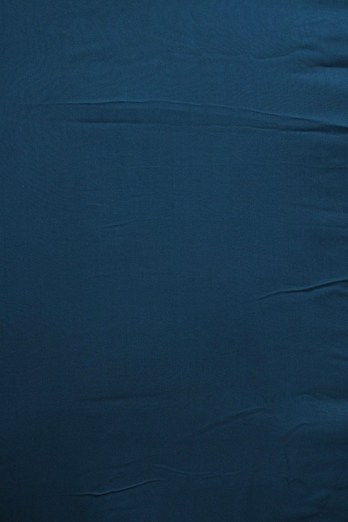 doeraa Plain Fabrics Prussian Blue Dyed Viscose Georgette Fabric