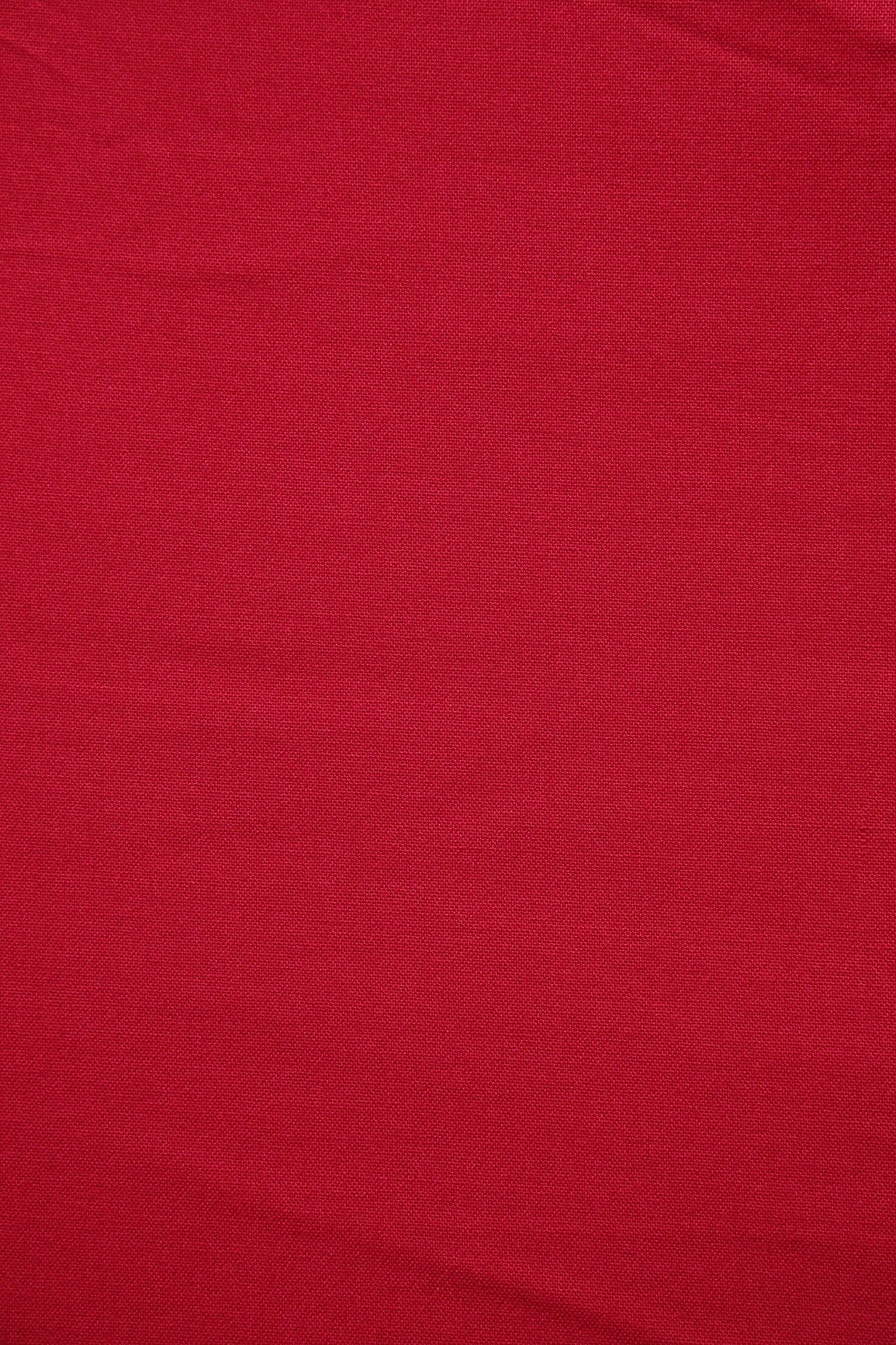 doeraa Plain Fabrics Red Dyed Rayon Fabric