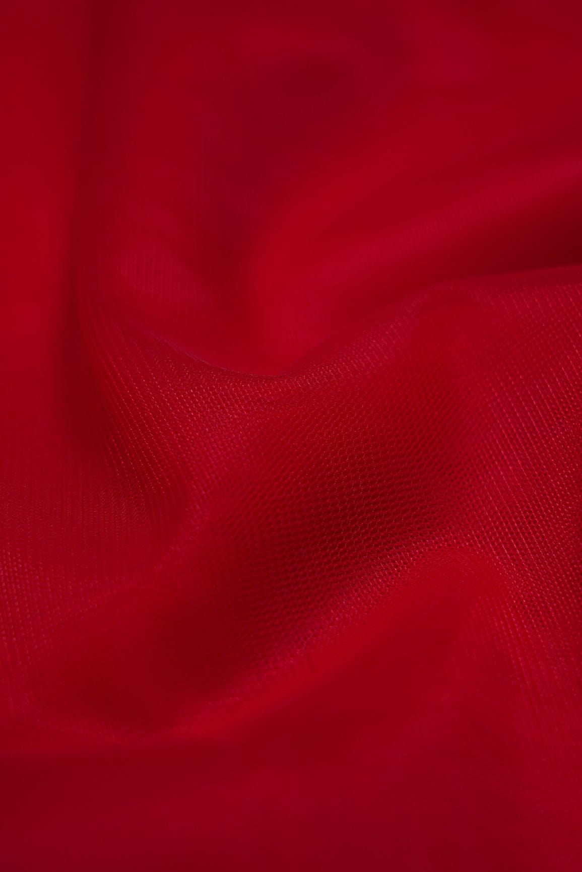doeraa Plain Fabrics Red Dyed Soft Net