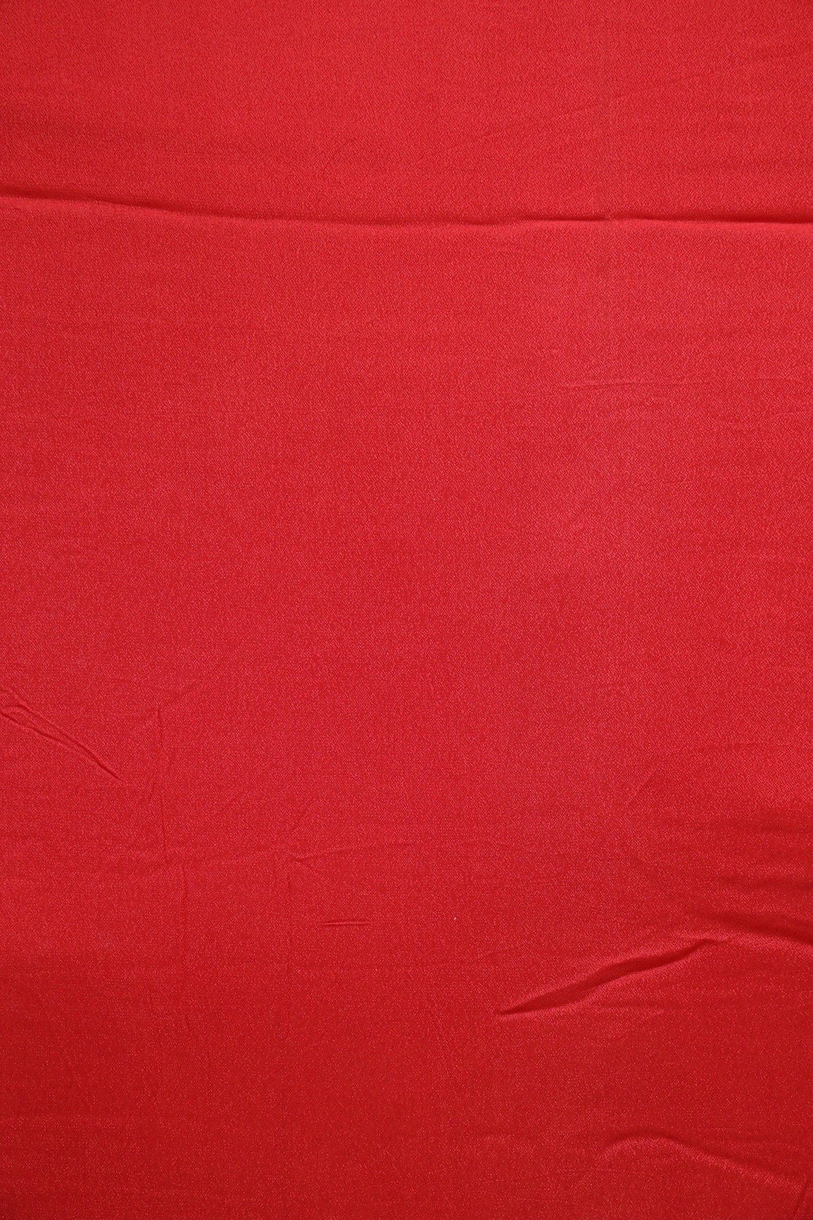 doeraa Plain Fabrics Red Dyed Viscose Georgette Fabric