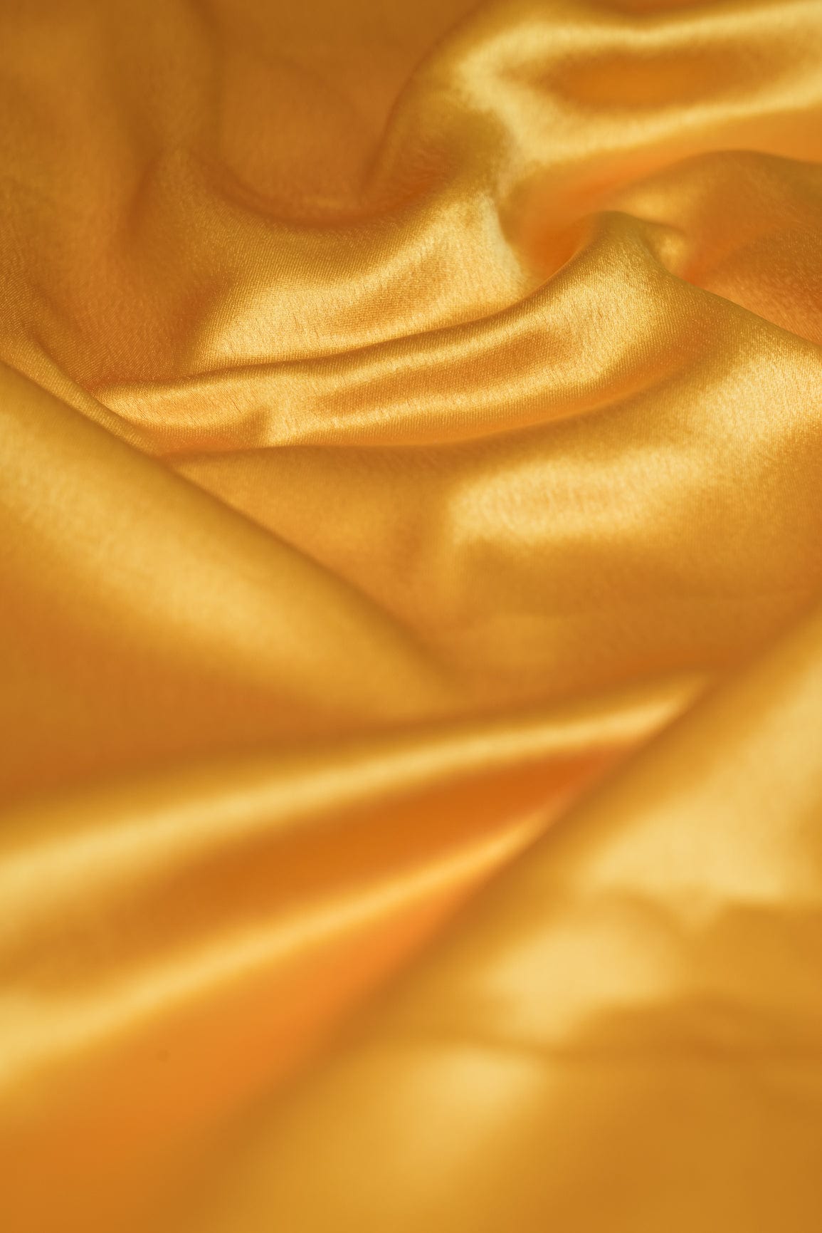 doeraa Plain Fabrics Yellow Ochre Dyed Satin